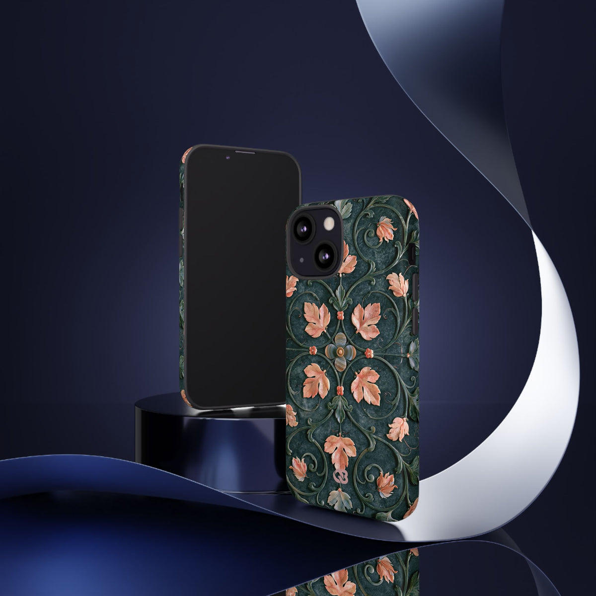 Florentine Rose Arabesque · Tough Phone Case for iPhone · Green