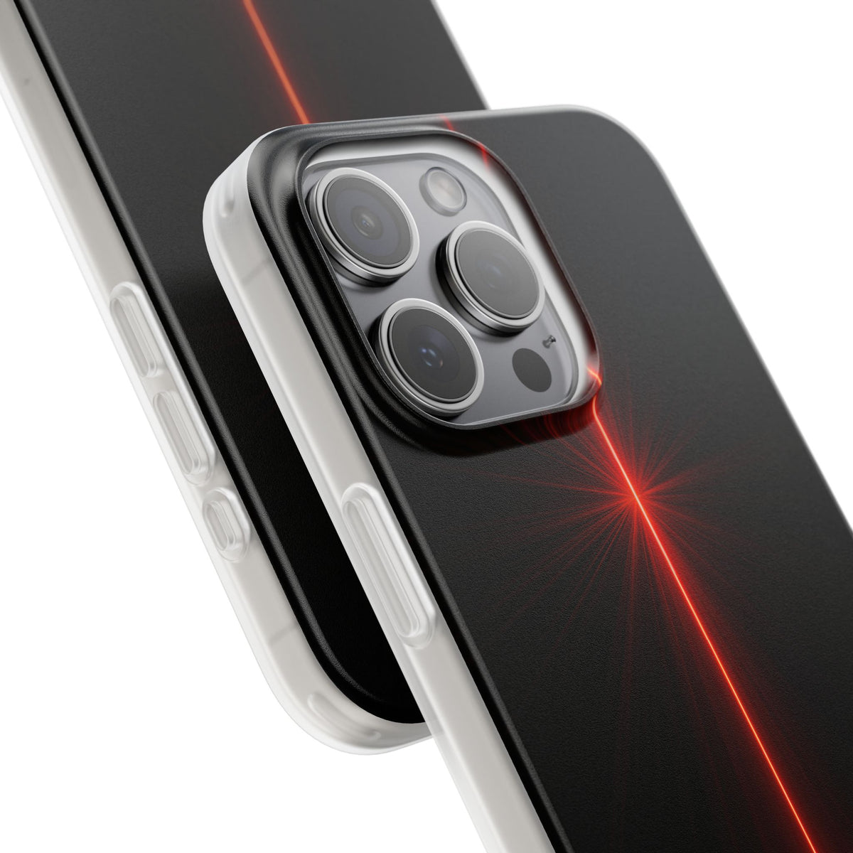 Red Lite Phone Case for iPhone - Crimson Flare Vector