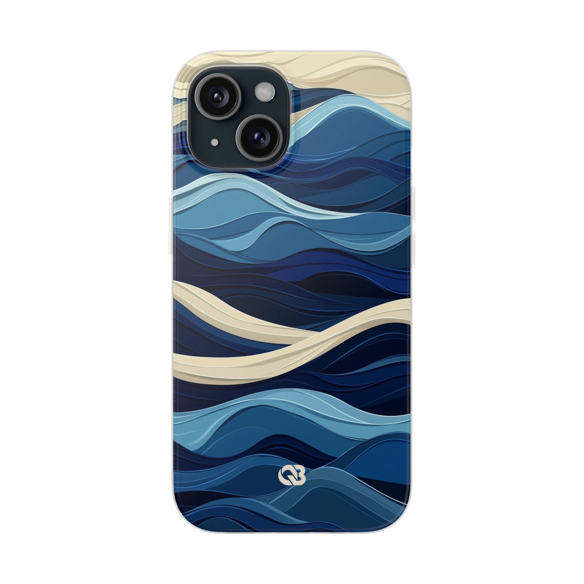 Cobalt Coast Layers · Soft Phone Case for iPhone