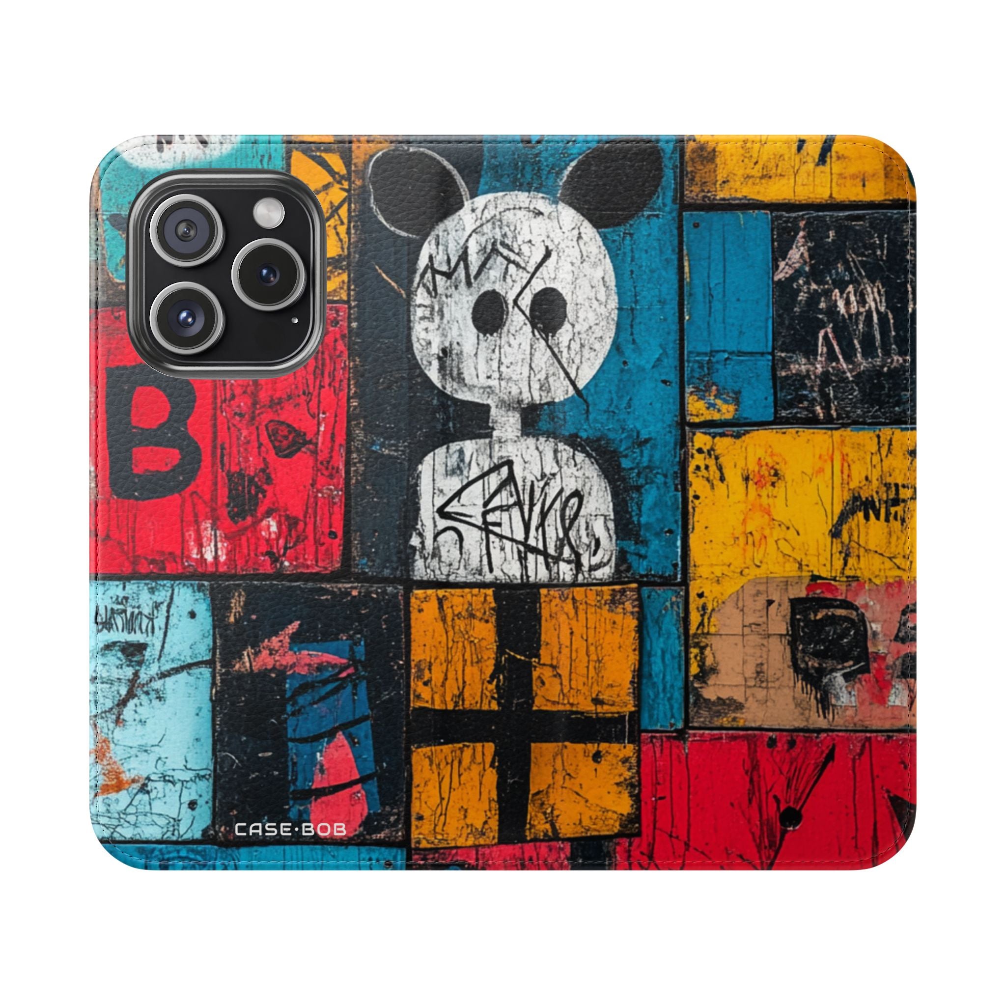 White Orb Graffiti - iPhone 15 Pro Case - Wallet