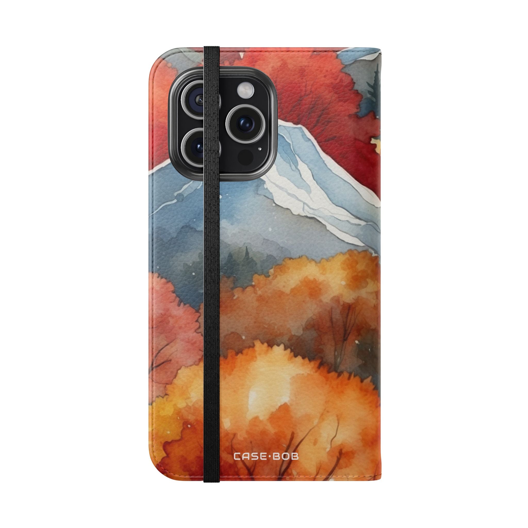 Snowcapped Ember Mountains - iPhone 15 Pro Max Case - Wallet
