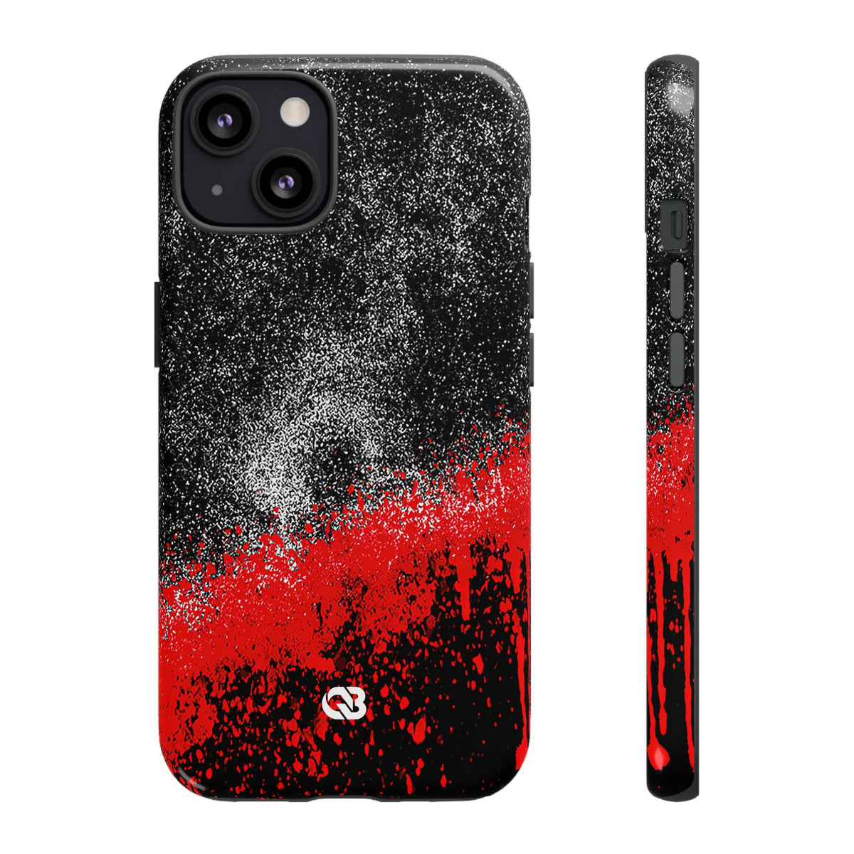 Crimson Noir Drip · Tough Phone Case for iPhone · Black