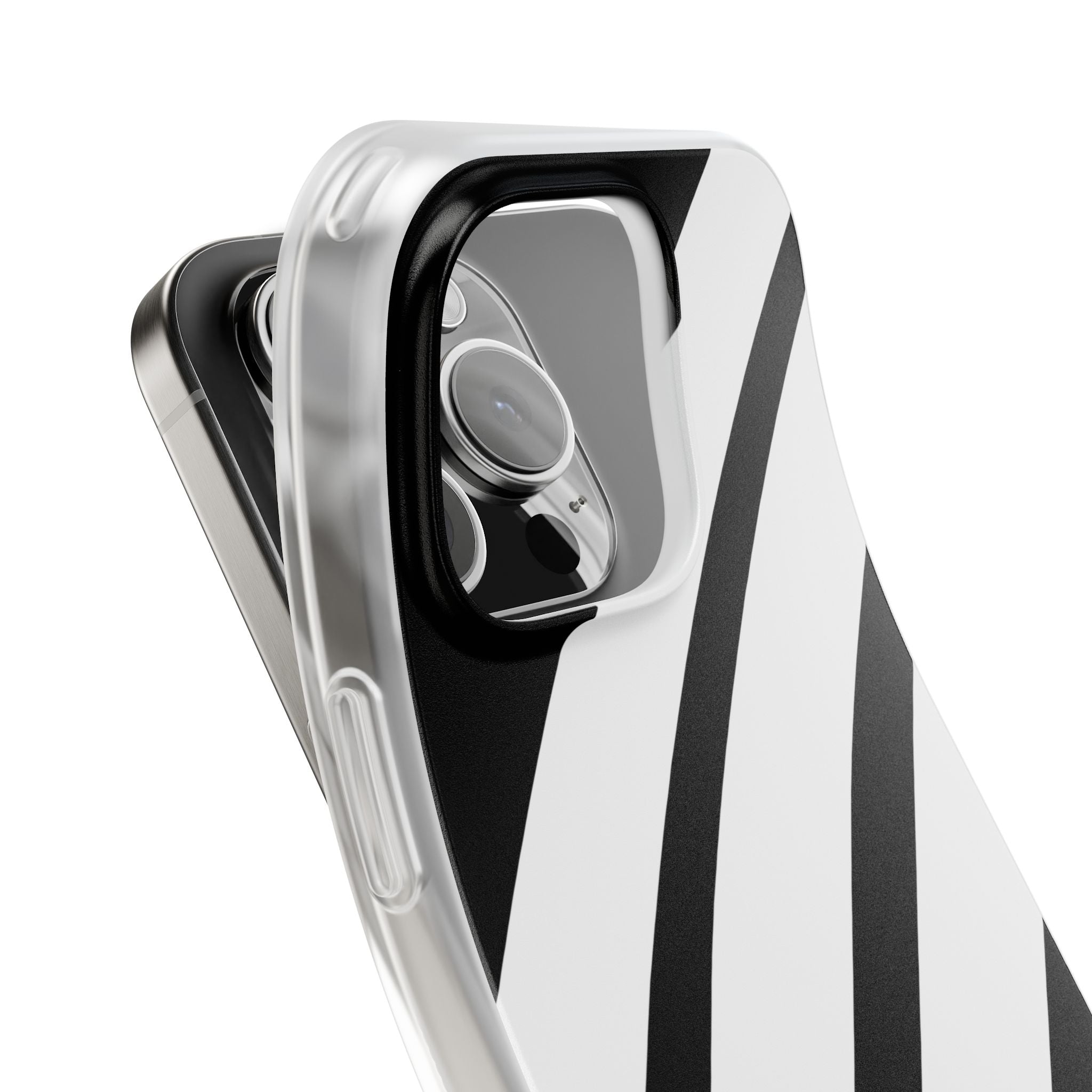 Obsidian White Bars · Soft Handyhülle für iPhone