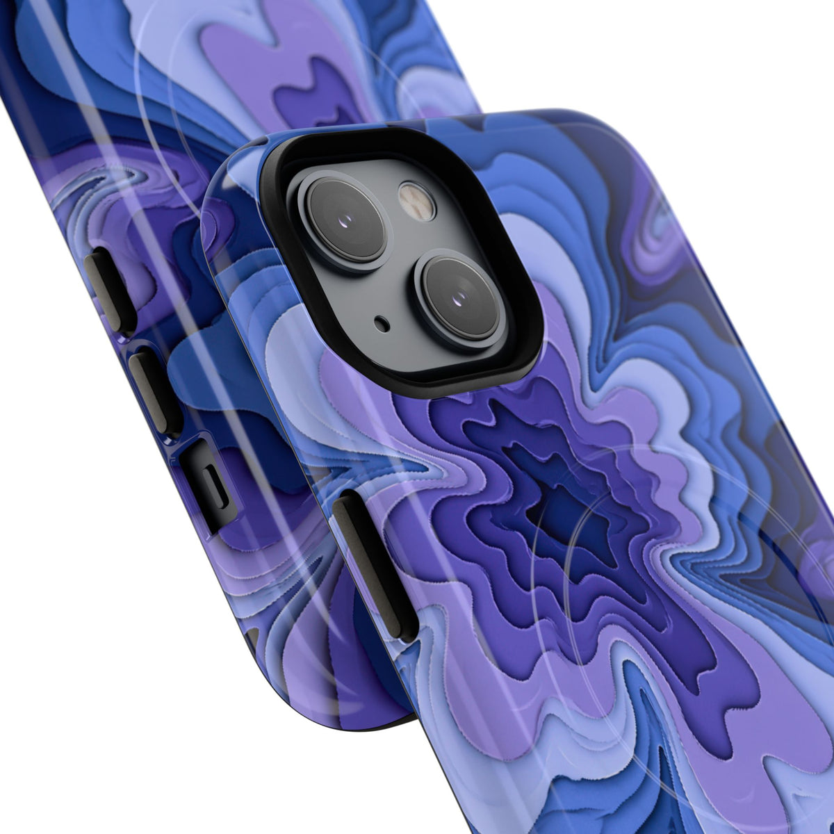 Periwinkle Strata Bloom · Tough 2.0 Magnetic Phone Case for iPhone · Purple