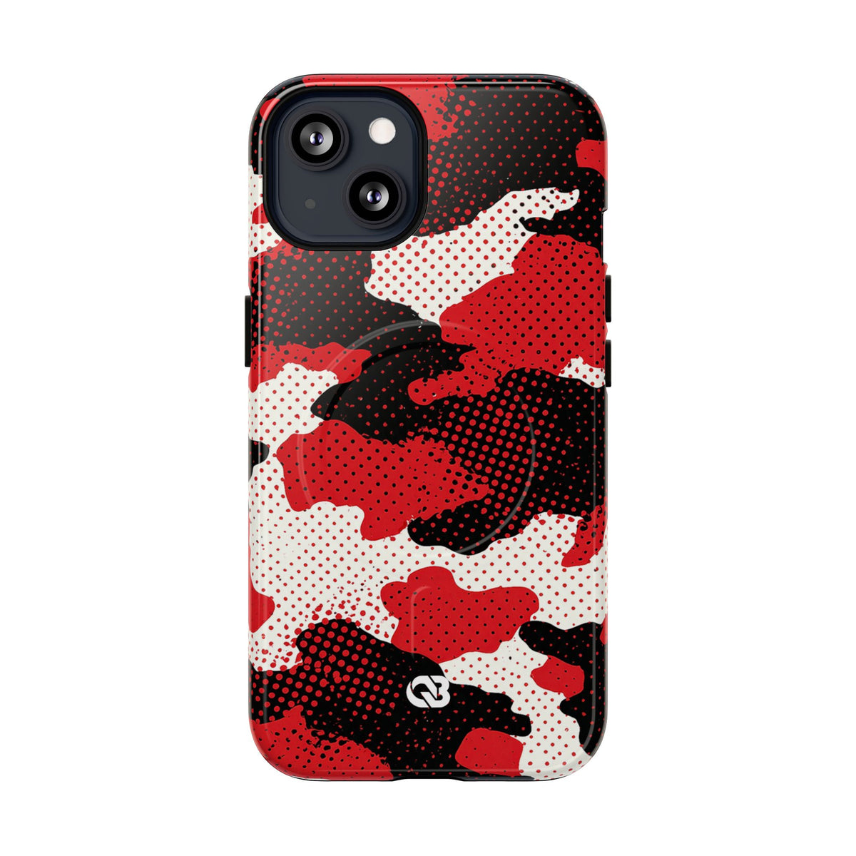 Crimson Halftone Camo · Tough 2.0 Magnetic Phone Case for iPhone · Red