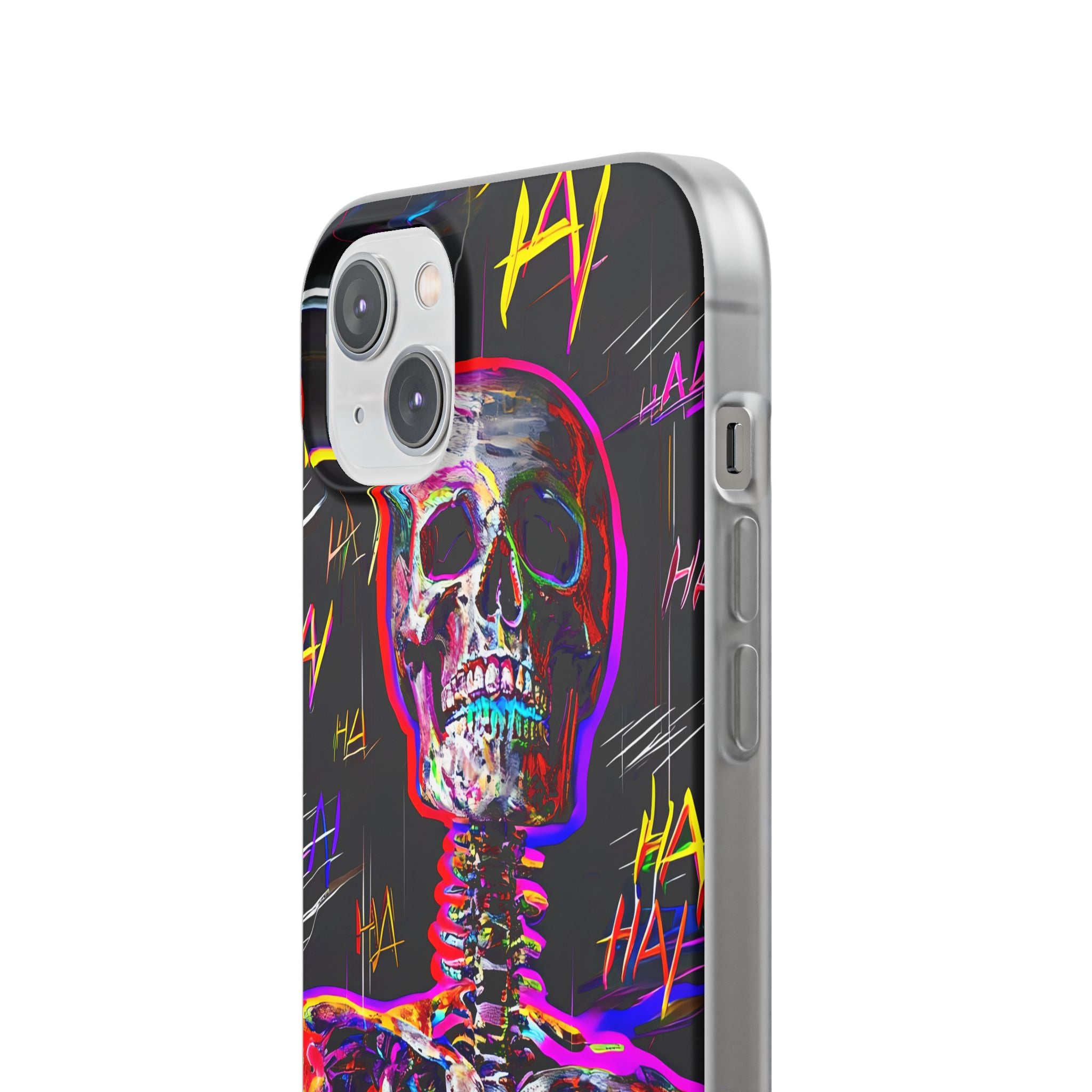 Neon Glitch Skeleton · Soft Handyhülle für iPhone