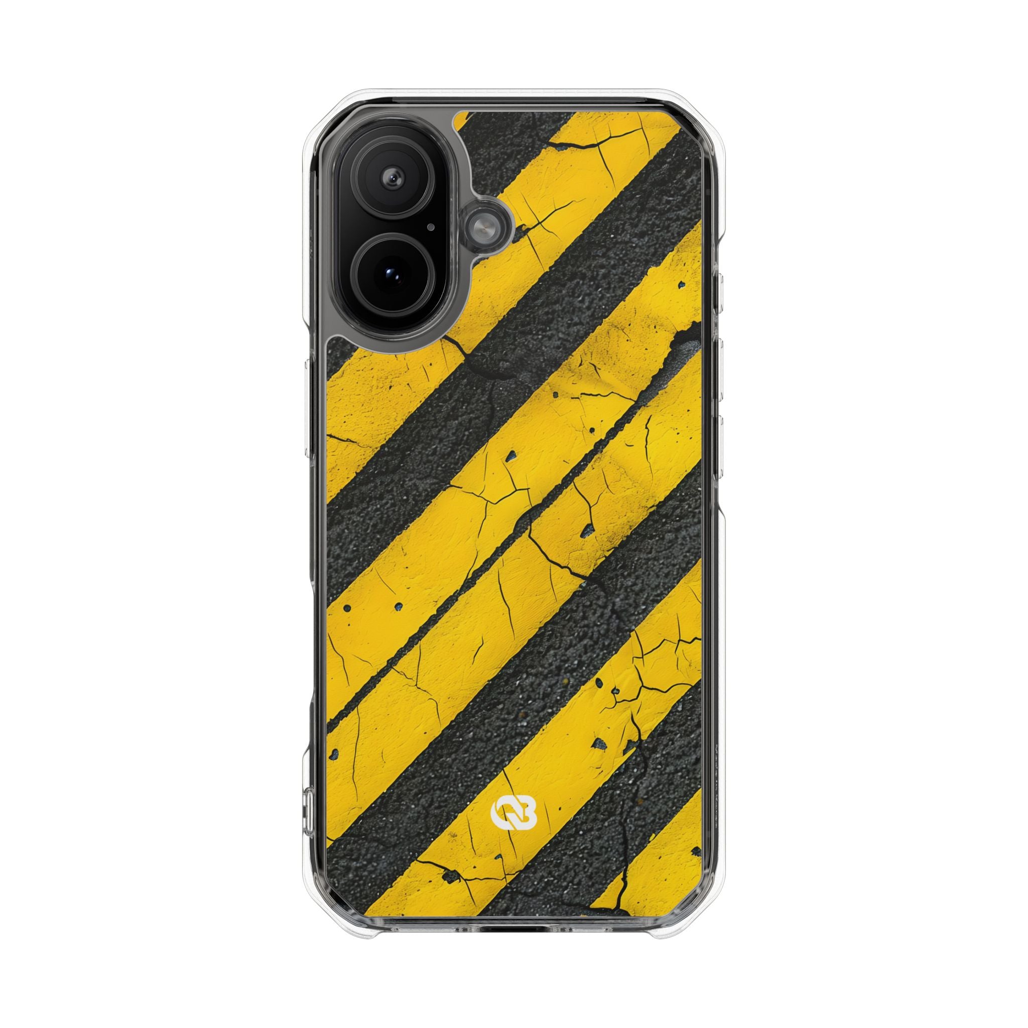 Cracked Hazard Stripes · Impact Custodia per iPhone · Magsafe