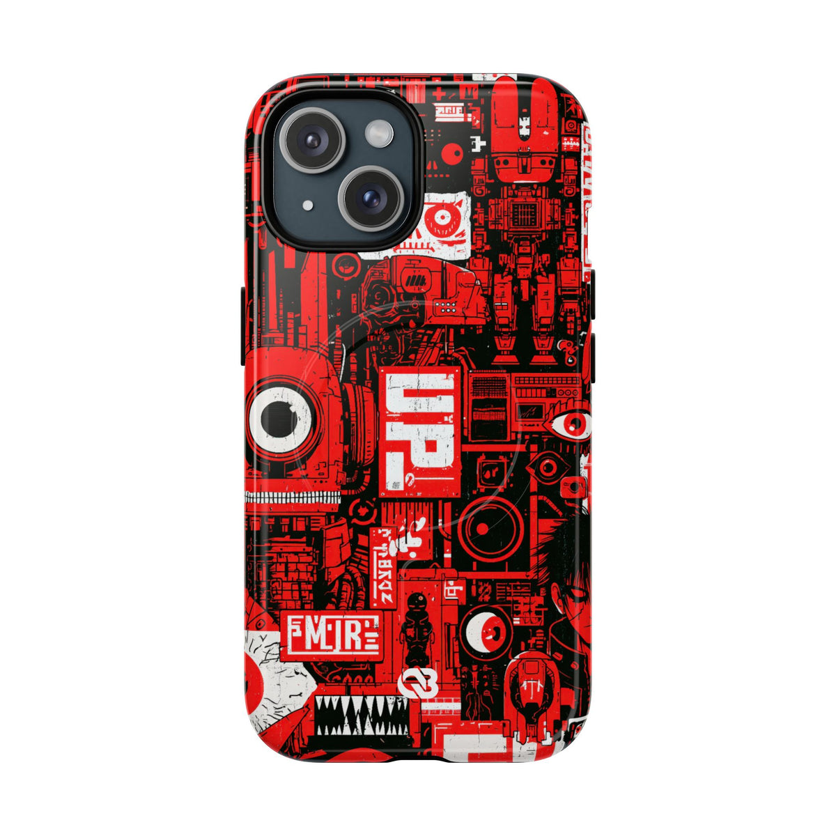 Neo Mecha Collage · Tough 2.0 Magnetic Phone Case for iPhone · Red