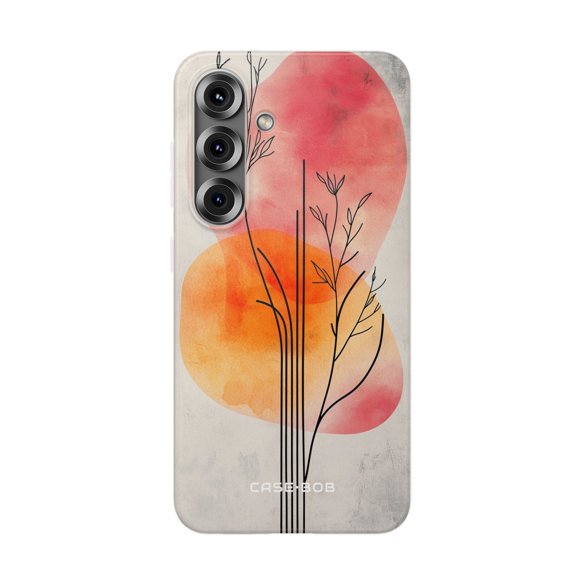 Gebogener Stiel Sonnenuntergang Samsung S25 Case - Soft