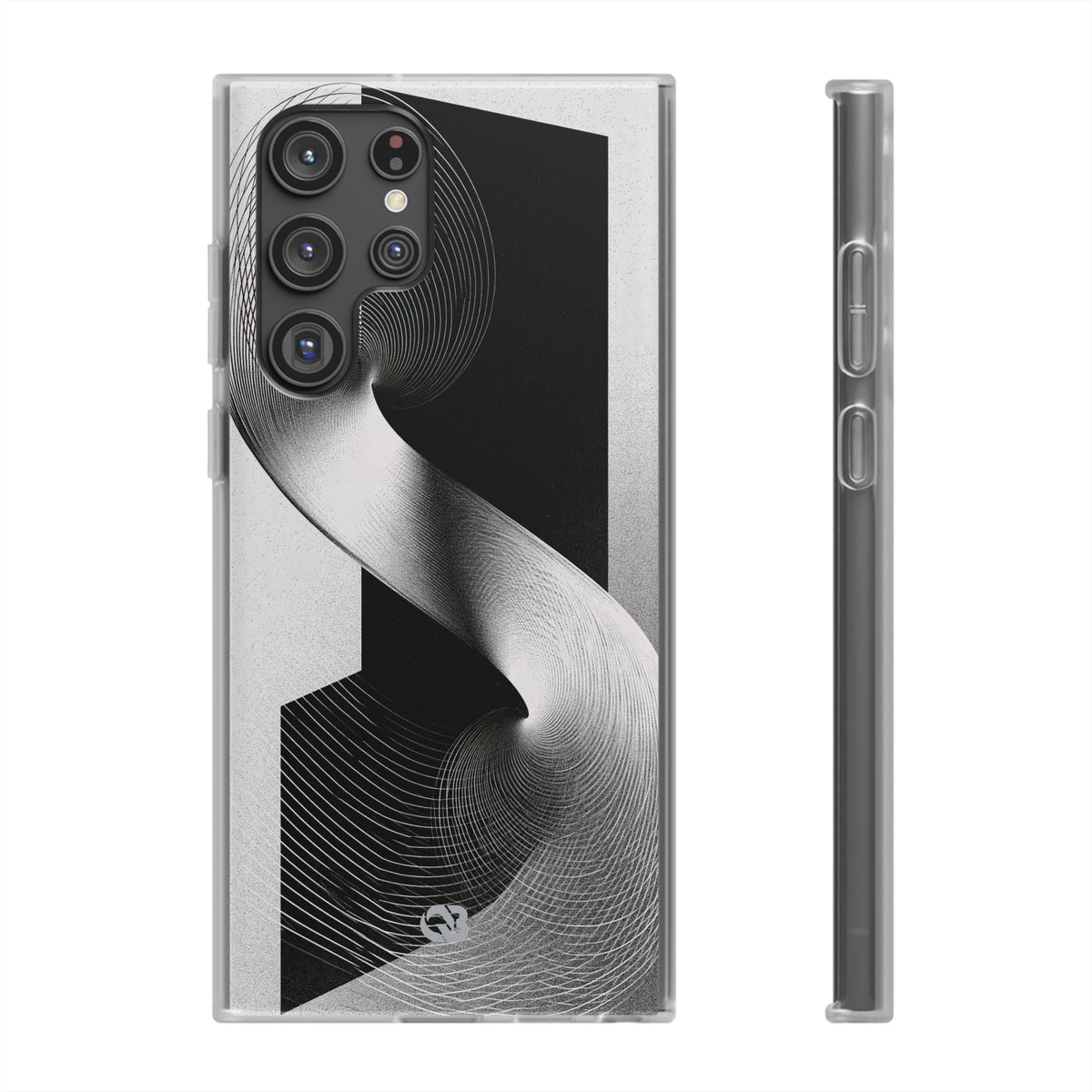 Grey Lite Phone Case for Samsung - Obsidian Moiré Wave