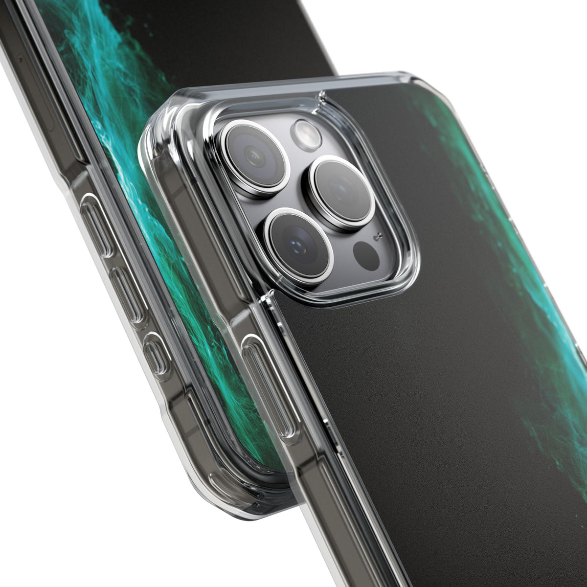Luminous Plume · Clear Impact Magnetic Phone Case for iPhone · Teal