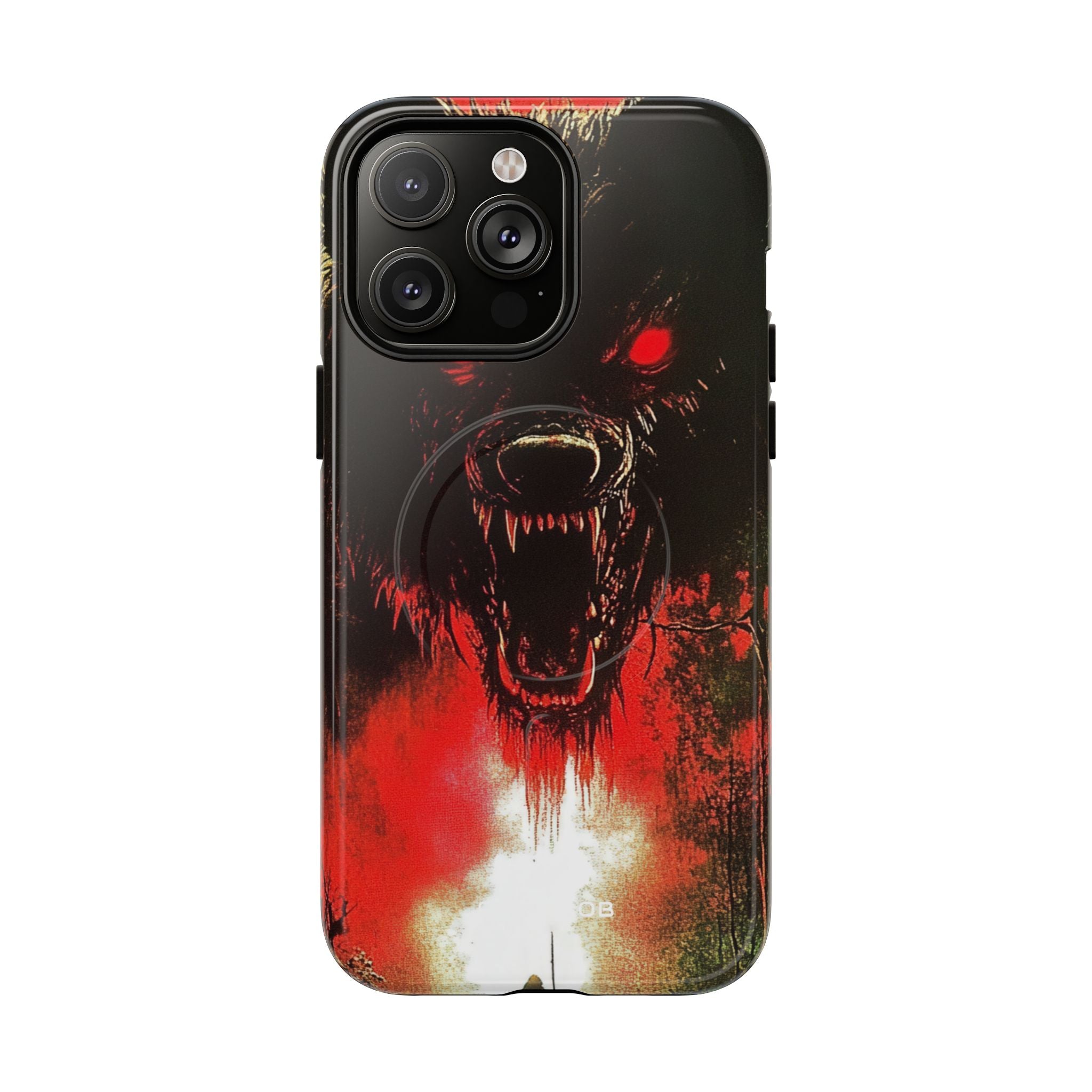 Crimson Wolf iPhone 14 Pro Max -kova, kova+