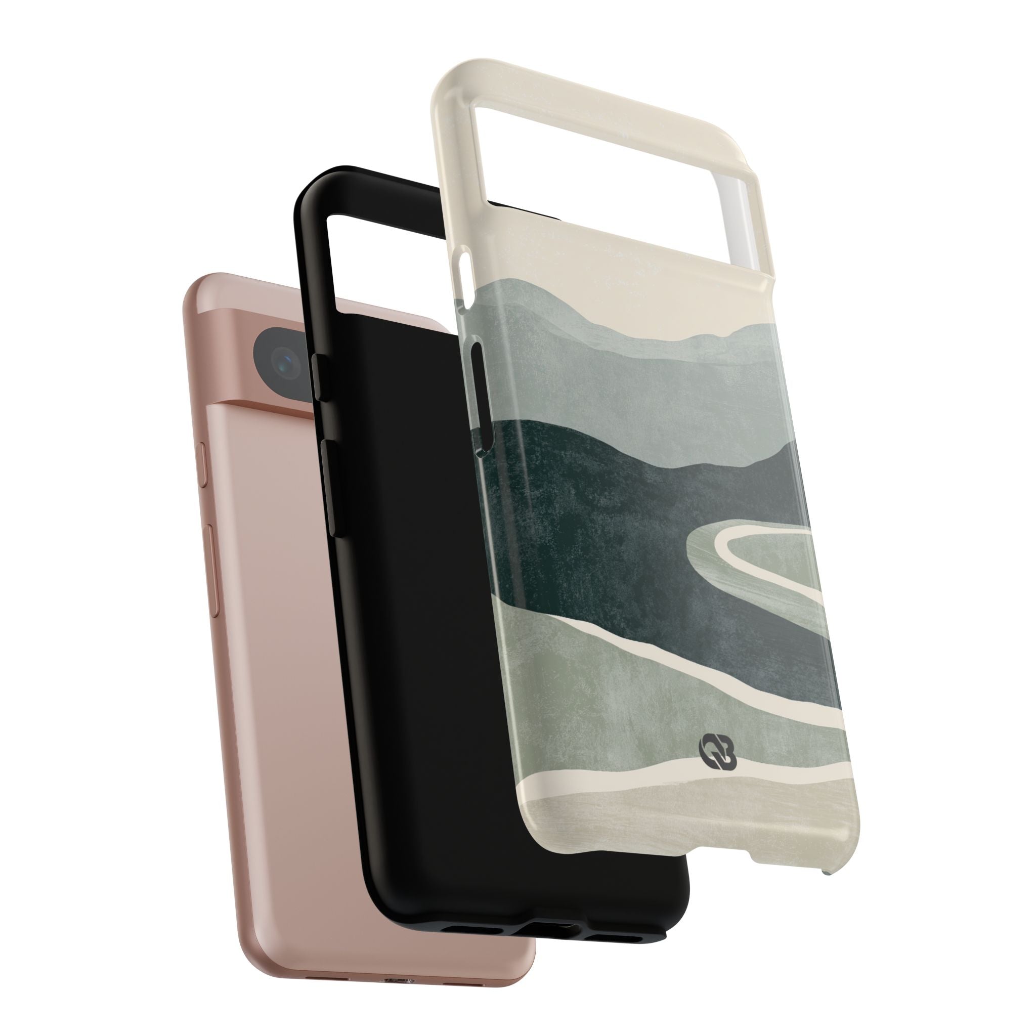 Green Tough Phone Case for Google Pixel - Misty Sage Valley