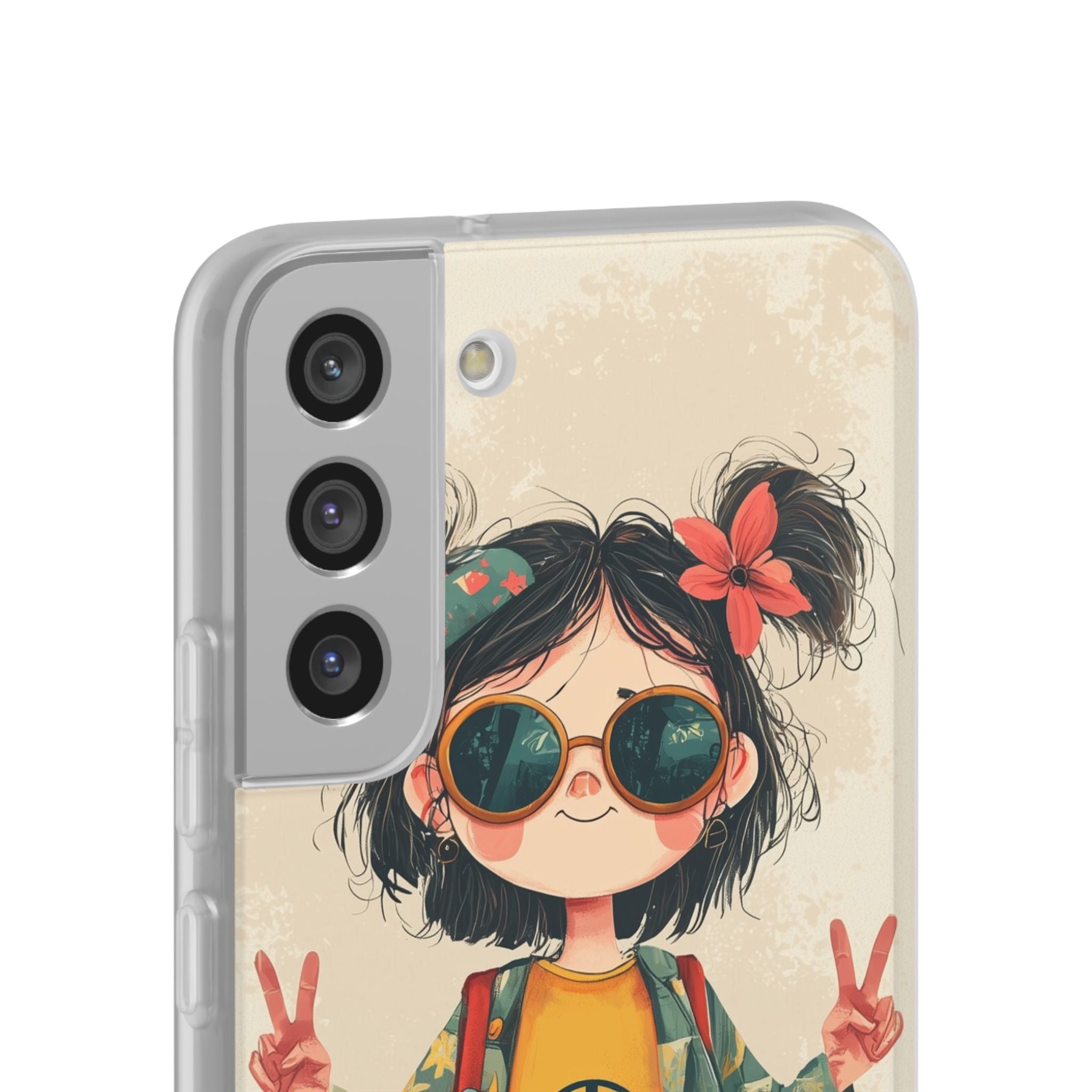 Retro Peace Girl · Soft Θήκη για Samsung