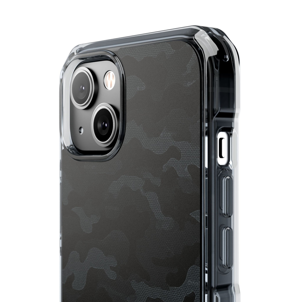 Blackout Urban Camo · Clear Impact Magnetic Phone Case for iPhone · Black