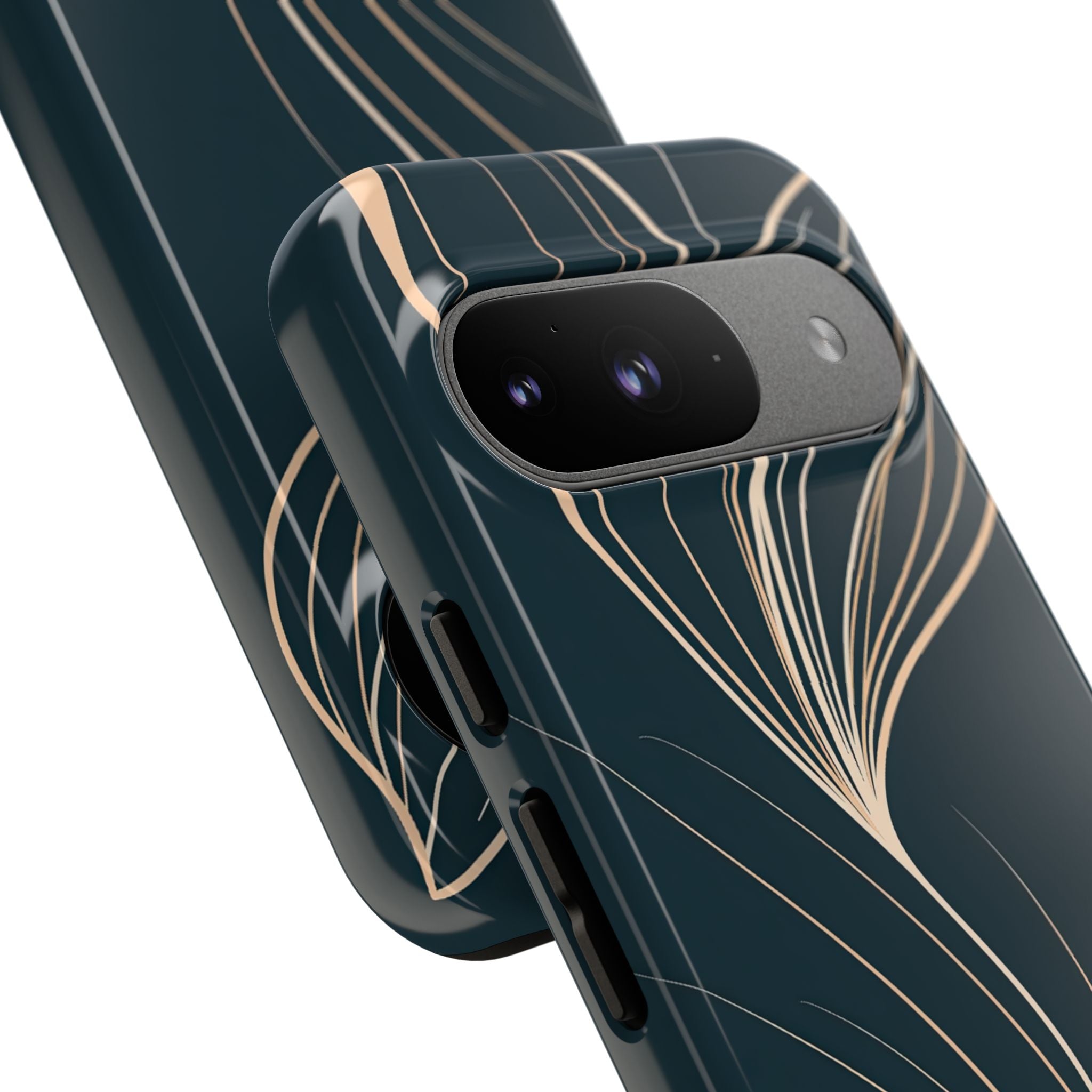 Teal Tough Phone Case for Google Pixel - Sandstone Silk Flora