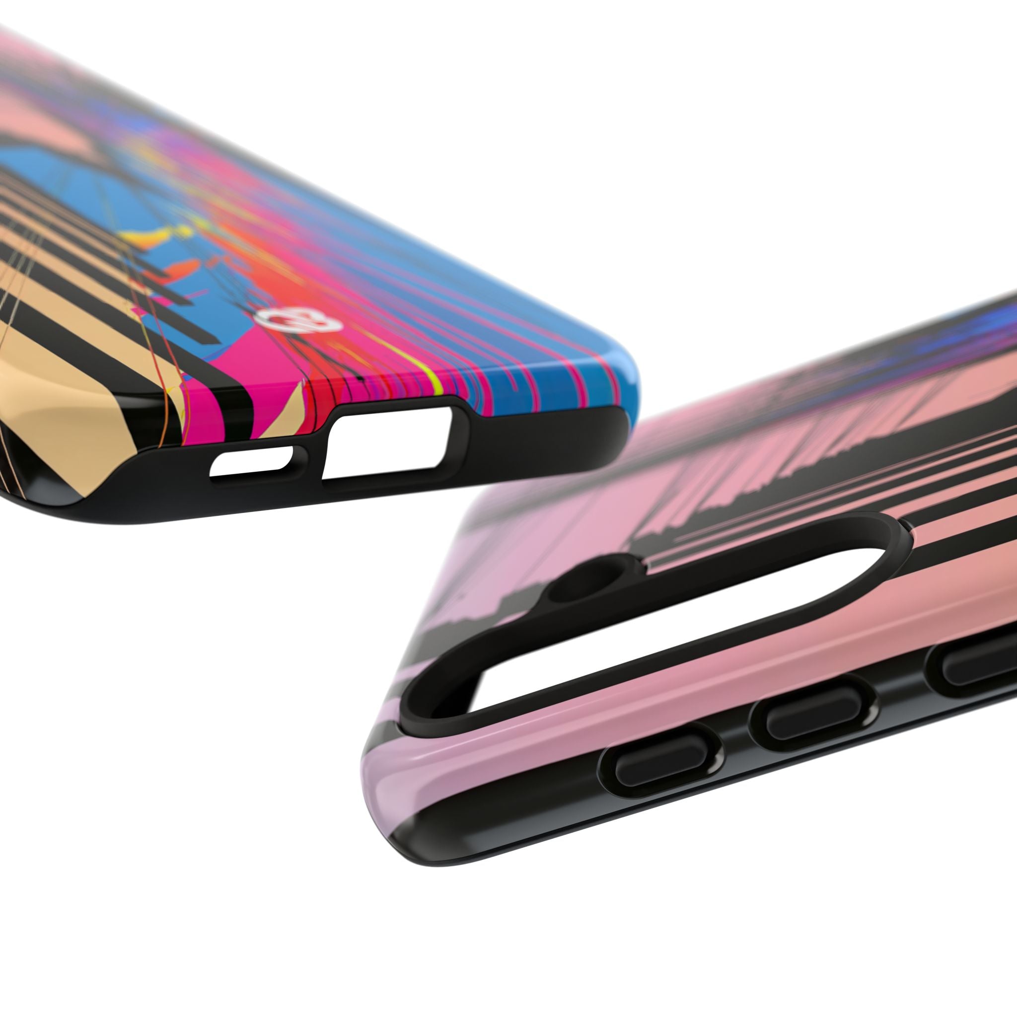 Blue Tough Phone Case for Samsung - Fractured Data Skyline