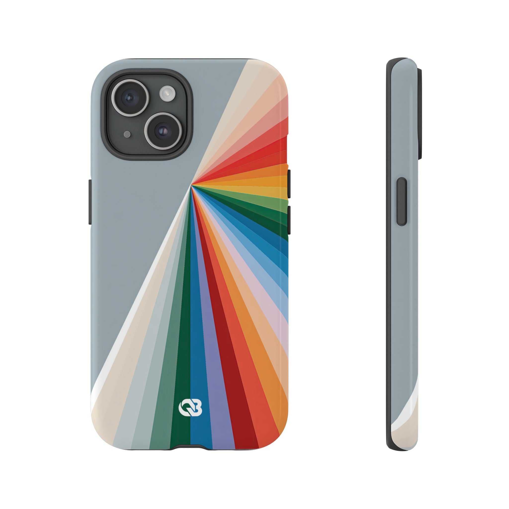 Grey Tough Phone Case for iPhone - Slate Prism Burst