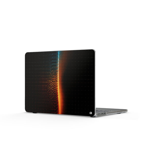 Luminous Refraction Grid · Clear Hard Case for MacBook · Black