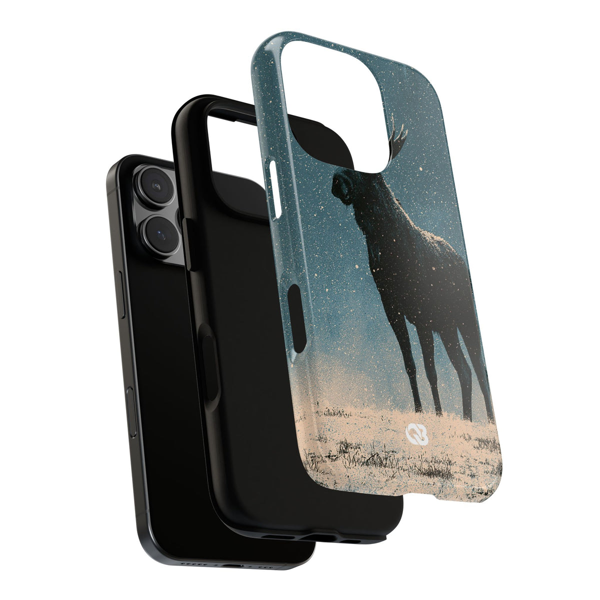 Nordic Boreal Moose · Tough Phone Case for iPhone · Blue