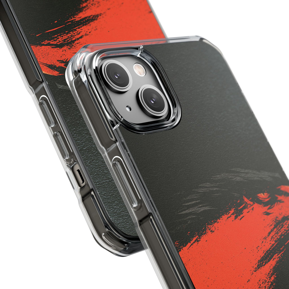 Crimson Raptor Noir · Clear Impact Magnetic Phone Case for iPhone · Black