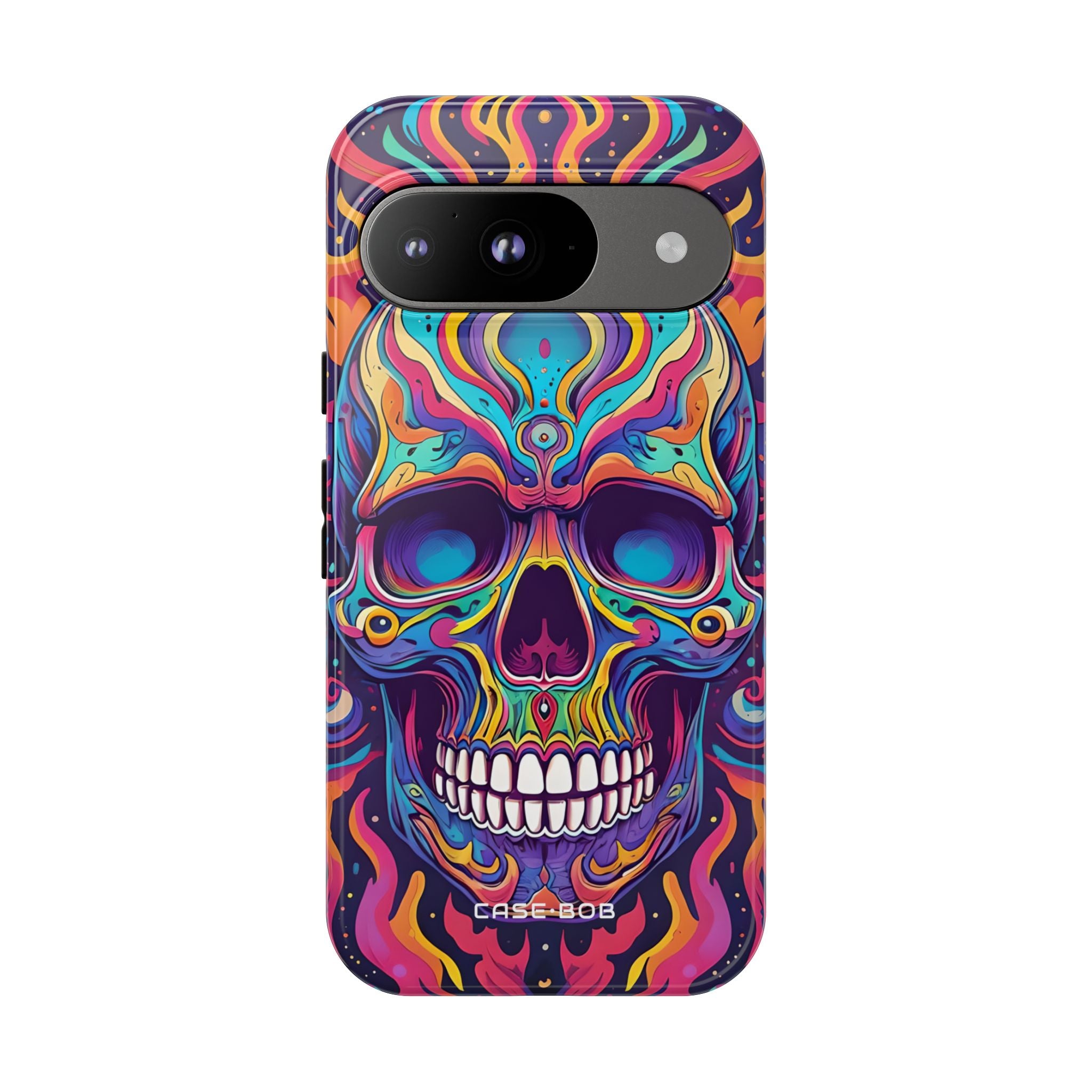 Flammender Totenkopf Google Pixel 9 Case - Tough
