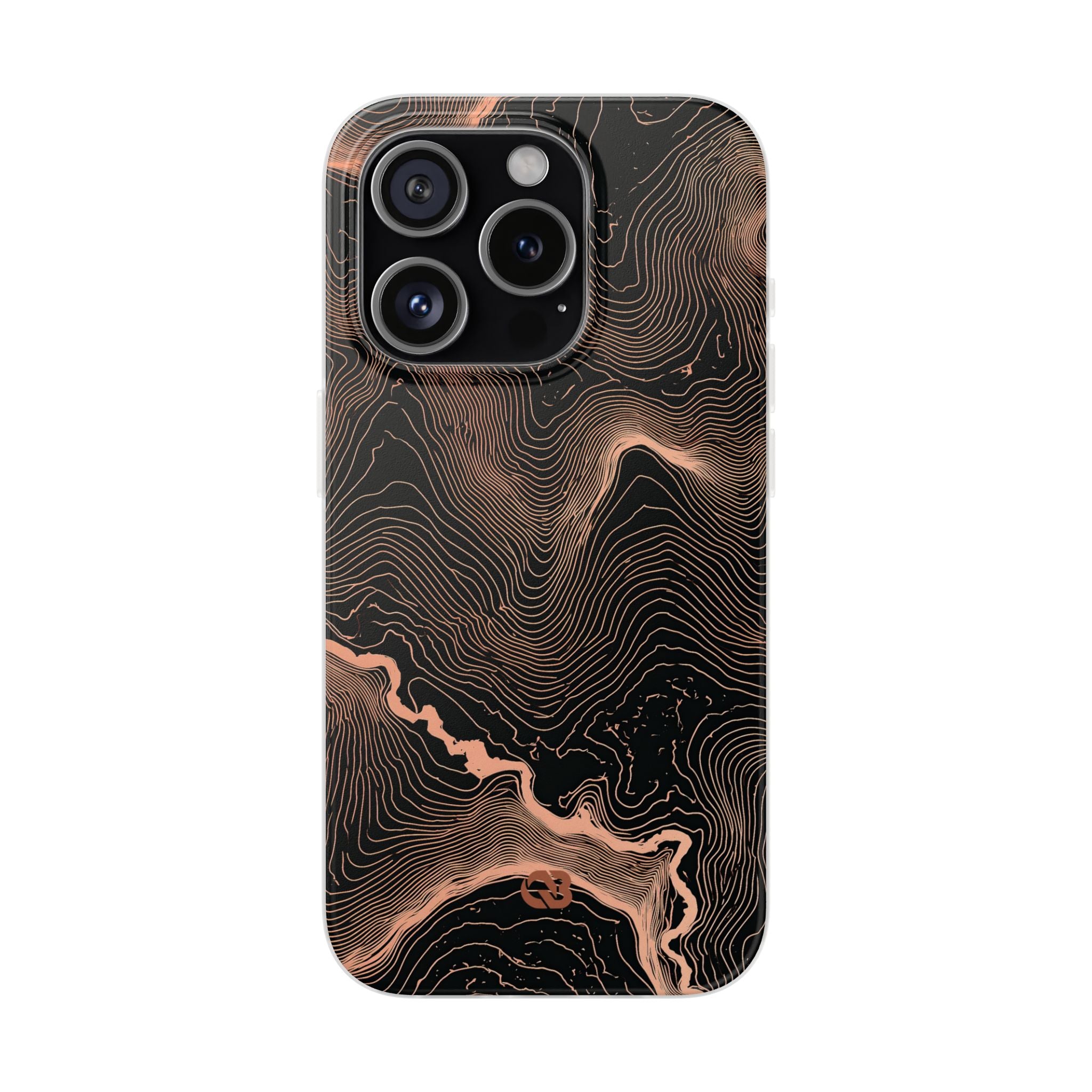 Orange Lite Phone Case for iPhone - Salmon Ridge Topo