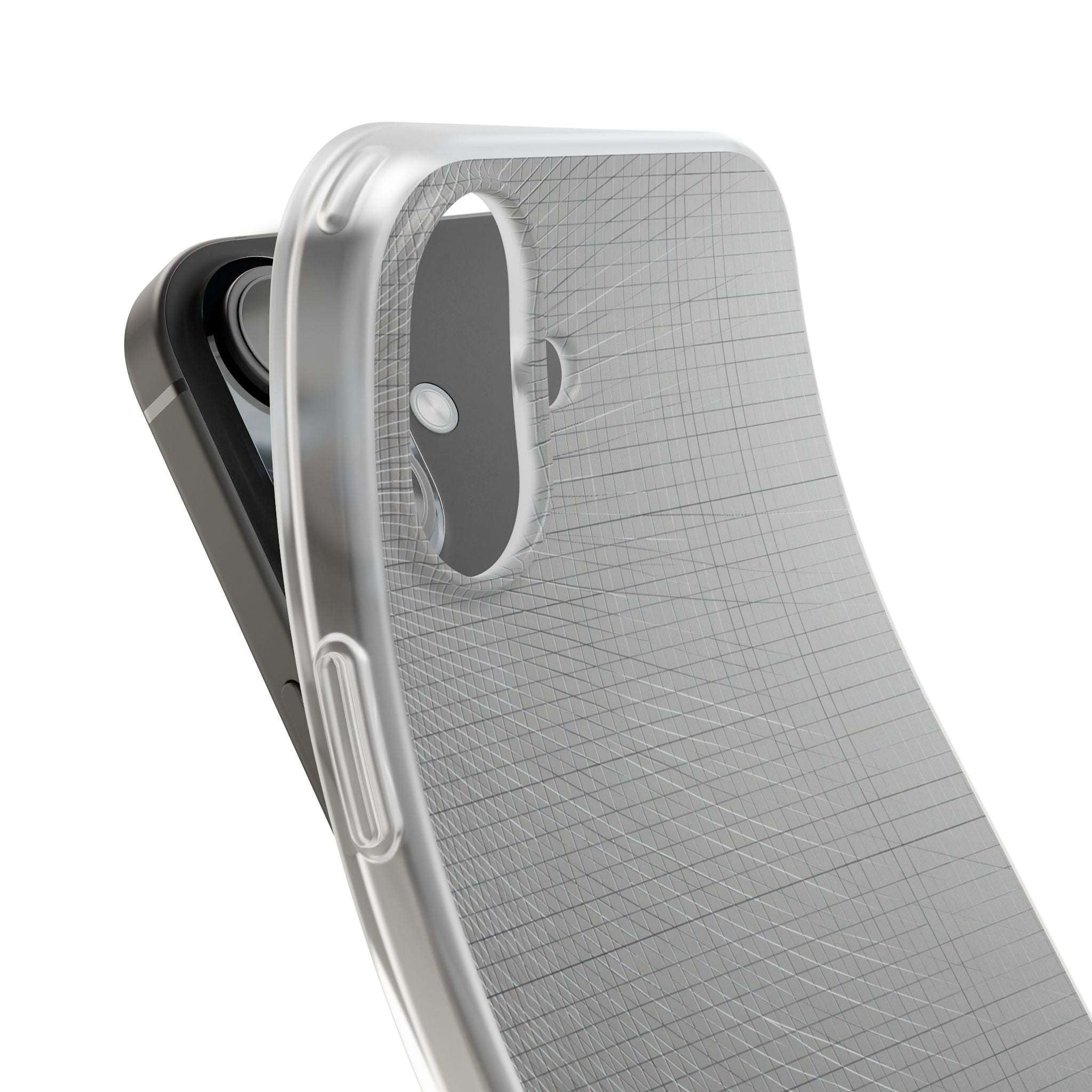 Grey Lite Phone Case for iPhone - Chrome Mesh Warp