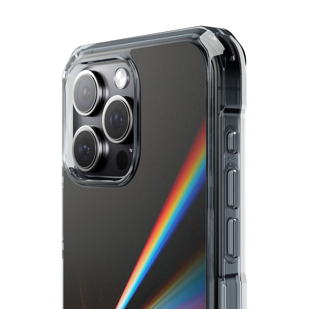 Spectral Refraction · Clear Impact Magnetic Phone Case for iPhone · Black