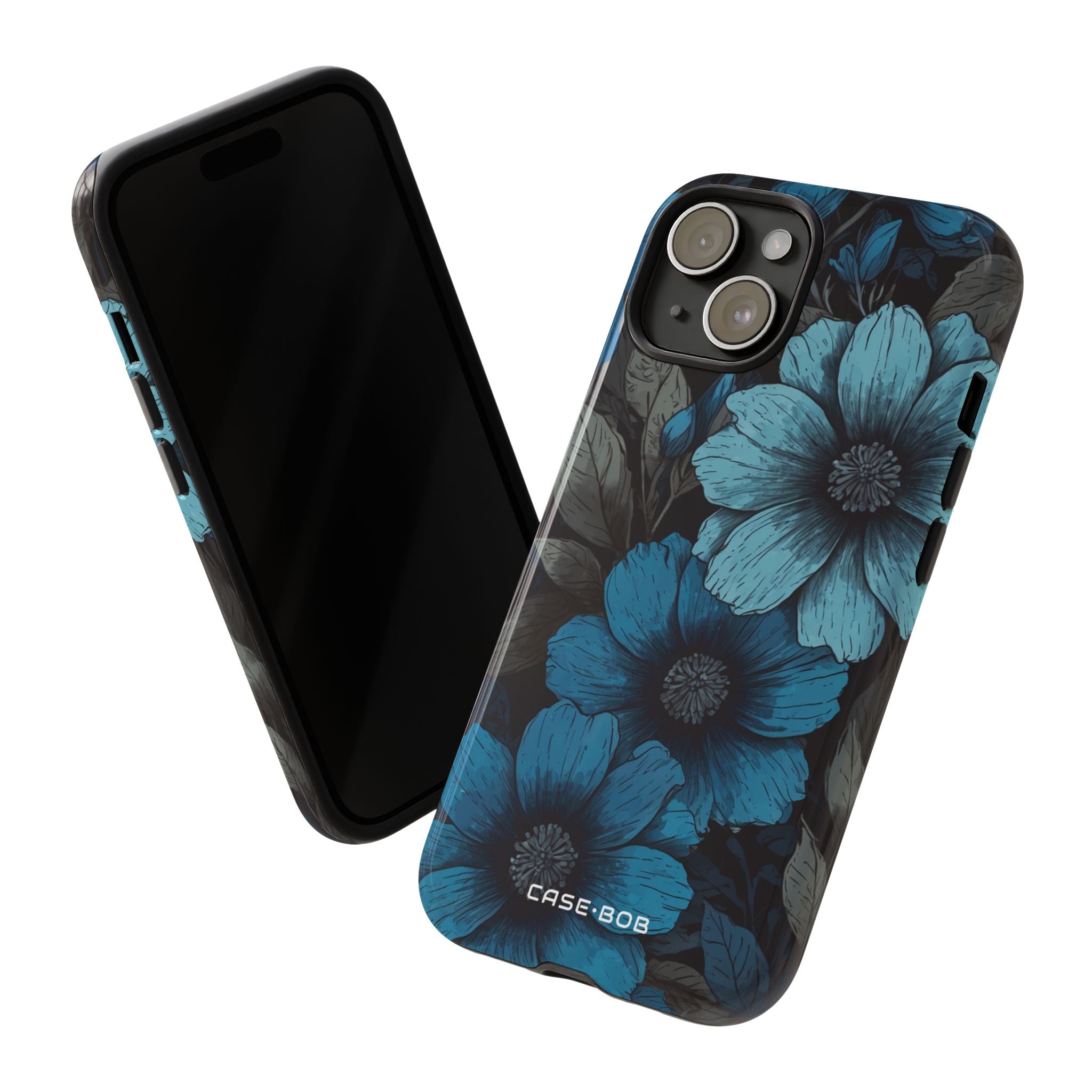 Blue Petal Radiance iPhone 15 Skal - Tough