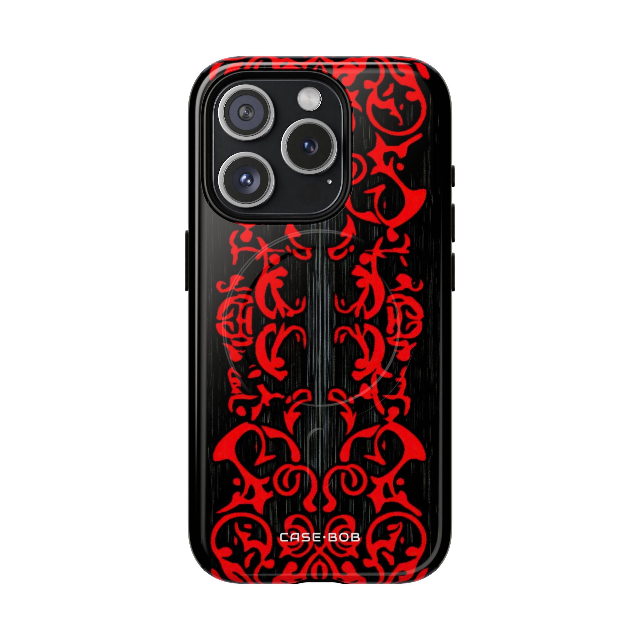 Crimson Spiral iPhone 15 Pro Case - Tough+
