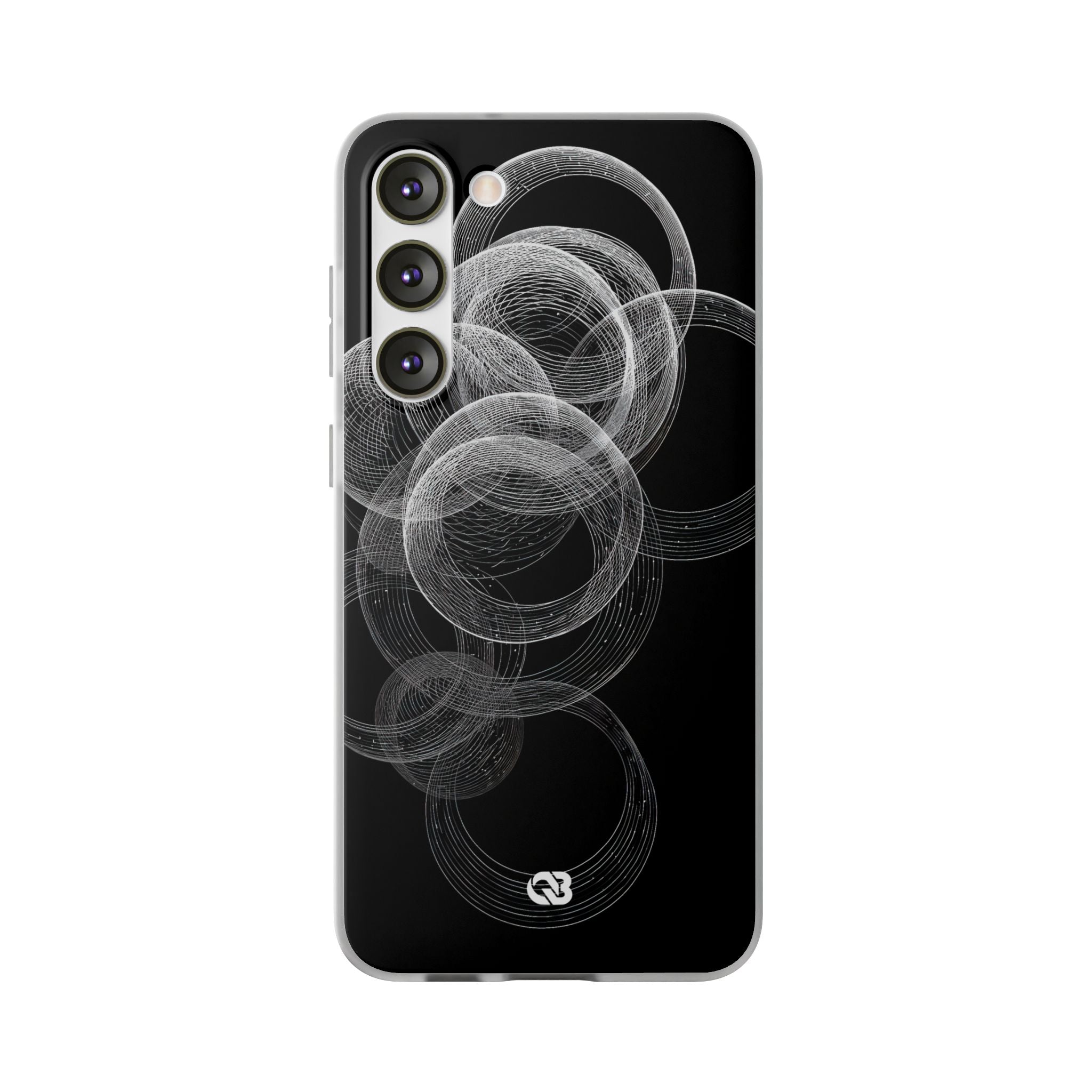Black Lite Phone Case for Samsung - Kinetic Wireframe Orbit