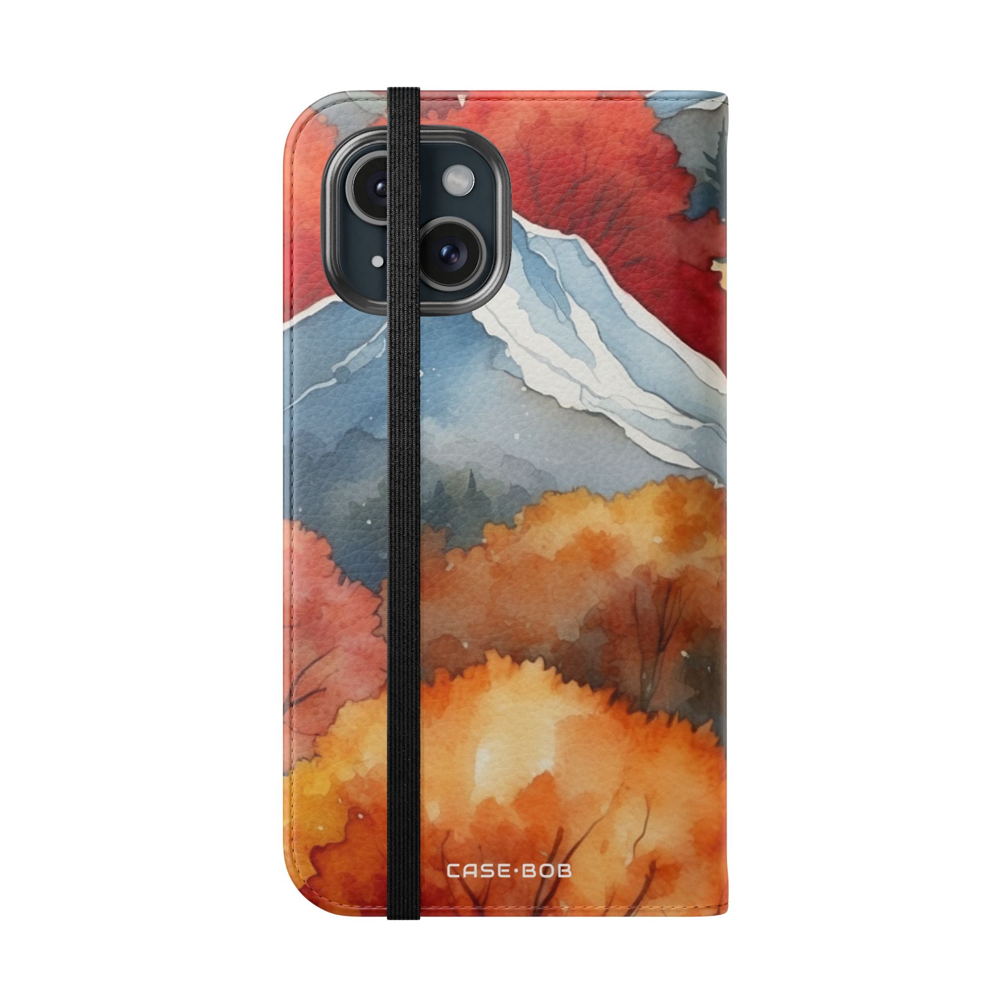 Snowcapped Ember Mountains - iPhone 15 Case - Wallet