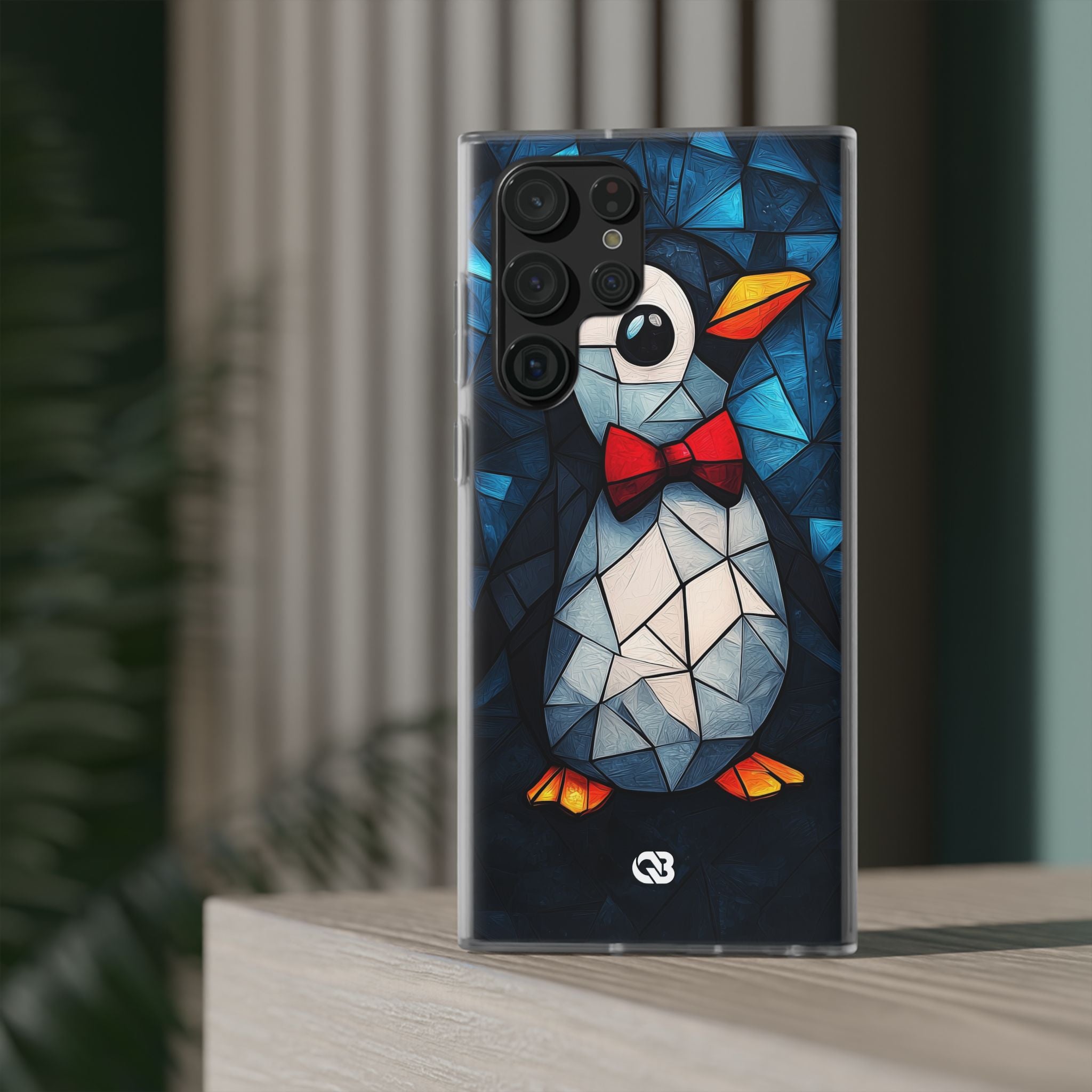 Mosaic Bowtie Penguin · Soft Phone Case for Samsung