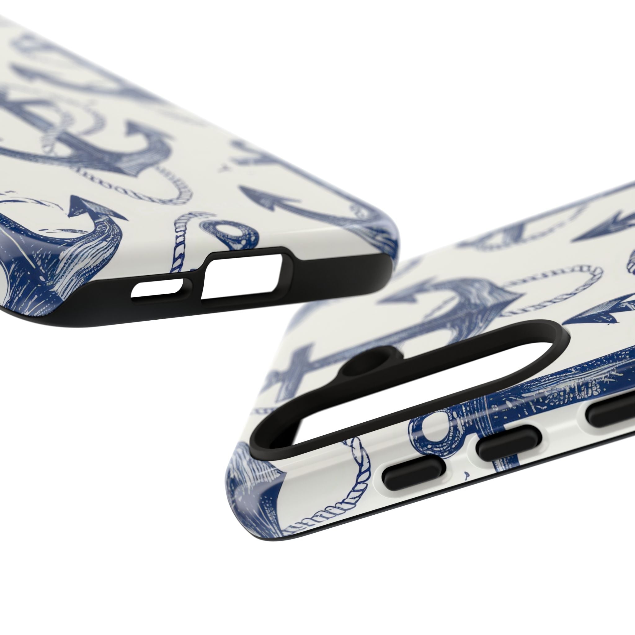 Navy Anker Schlaufe Samsung S24 Case - Tough