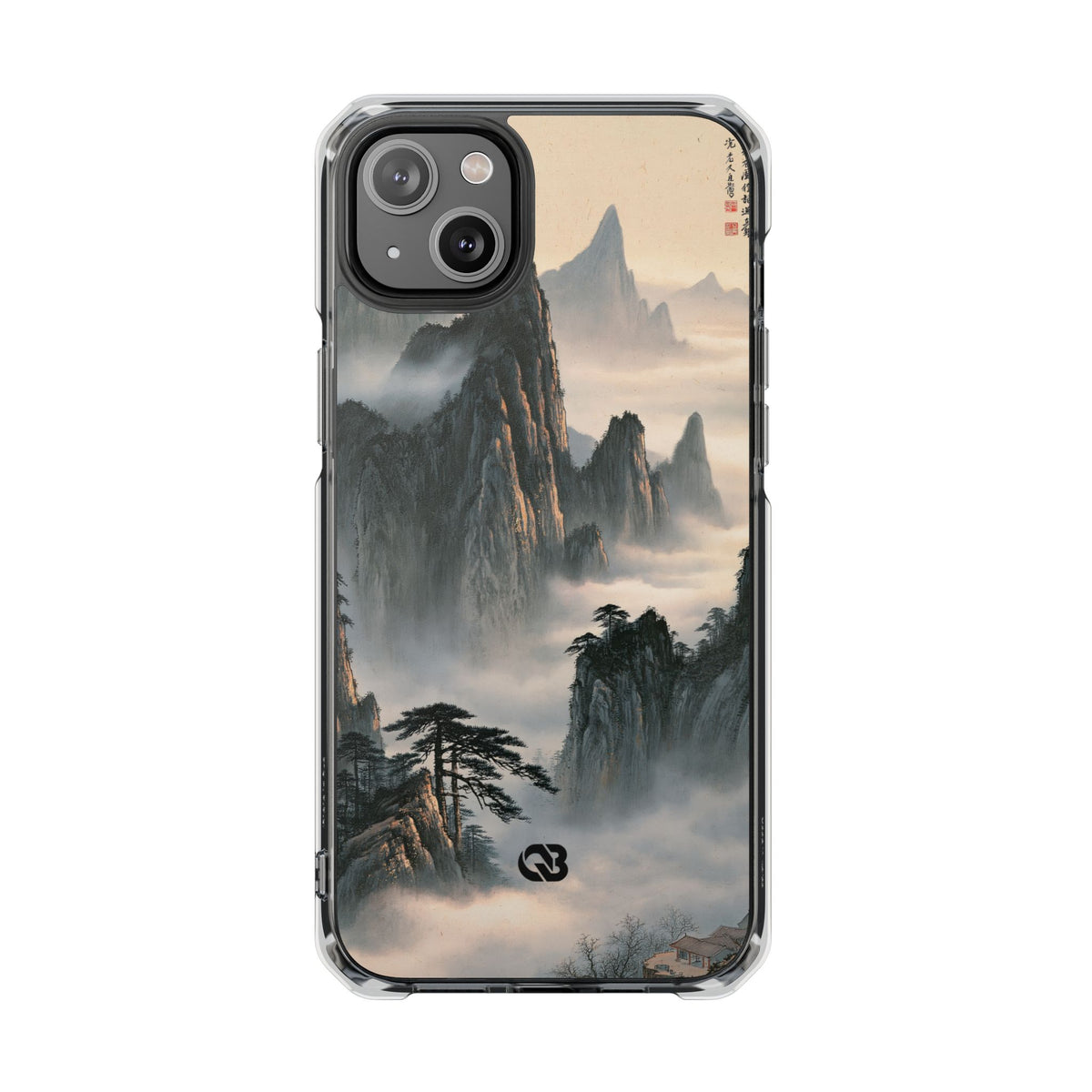 Sacred Mountain Mist · Clear Impact Magnetic Phone Case for iPhone · Beige