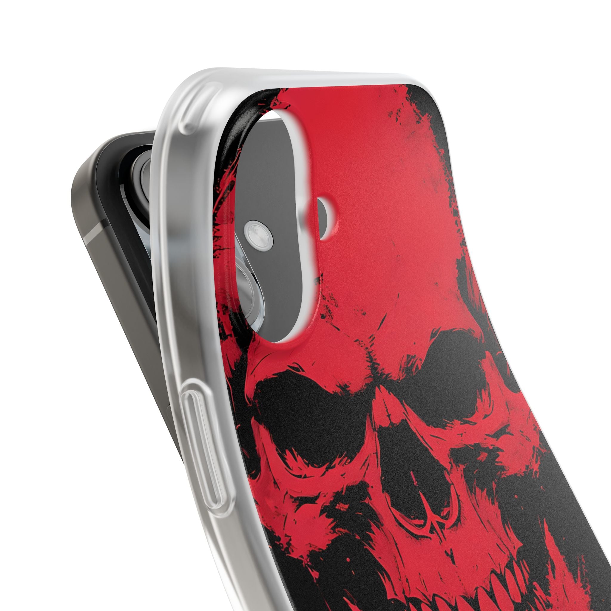 Crimson Street Skull · Soft Custodia per iPhone