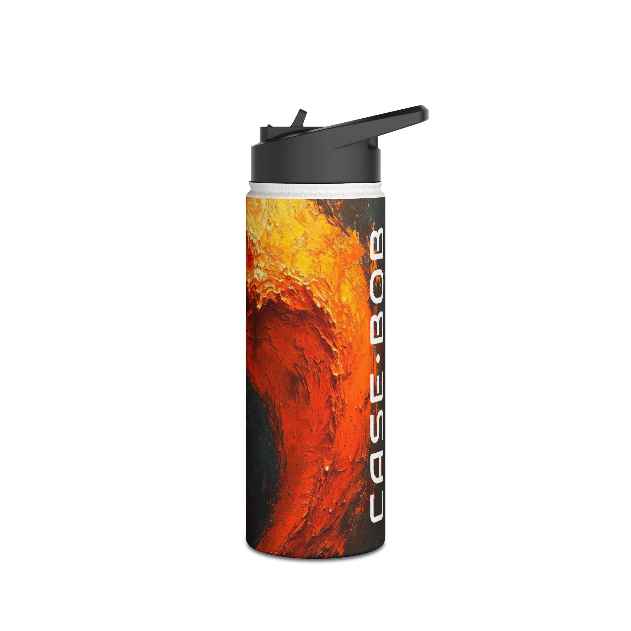 Fiery Yin Yang - Stainless Steel Water Bottle