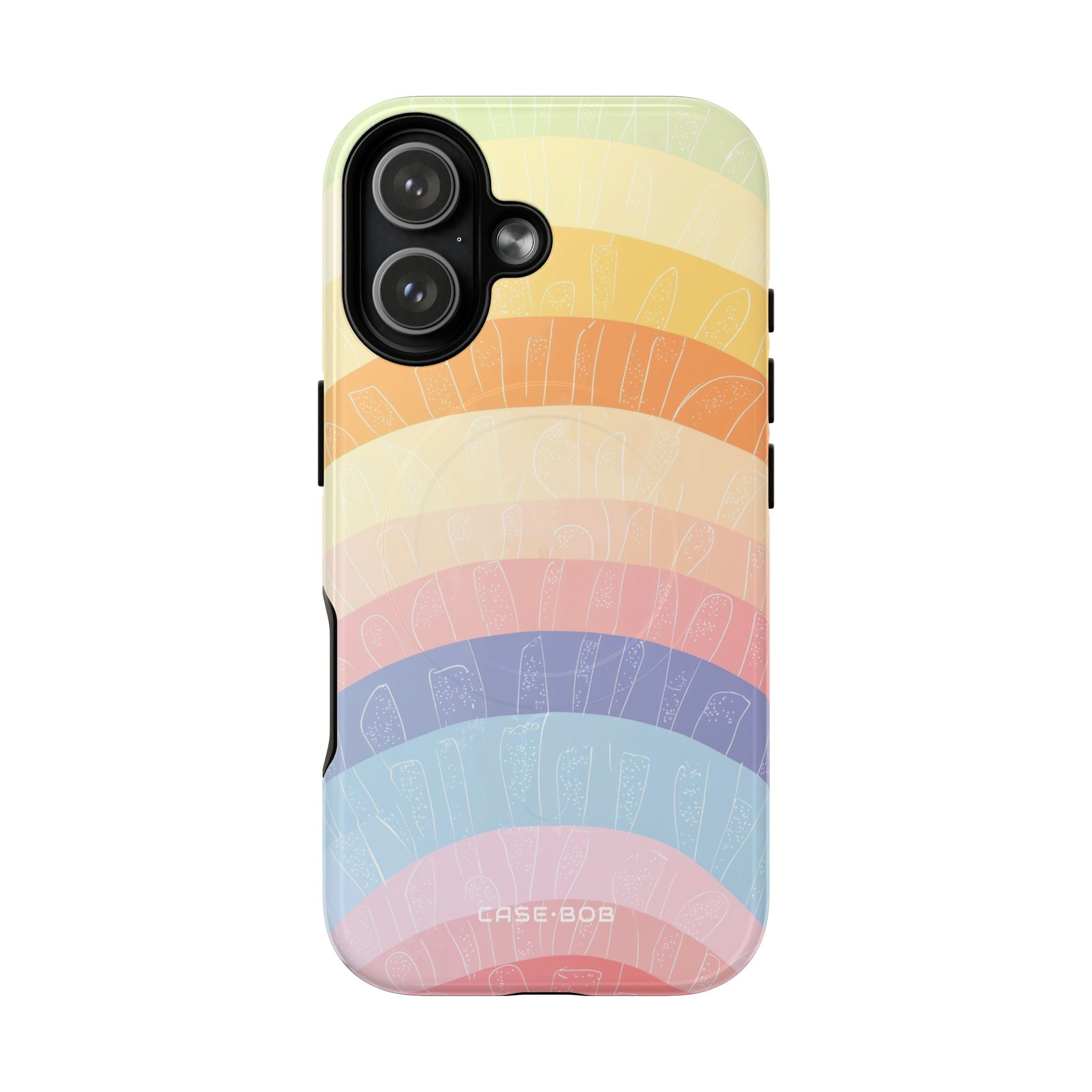 Pastel Rainbow Bands iPhone 17 Case - Tough+ - CASE•BOB