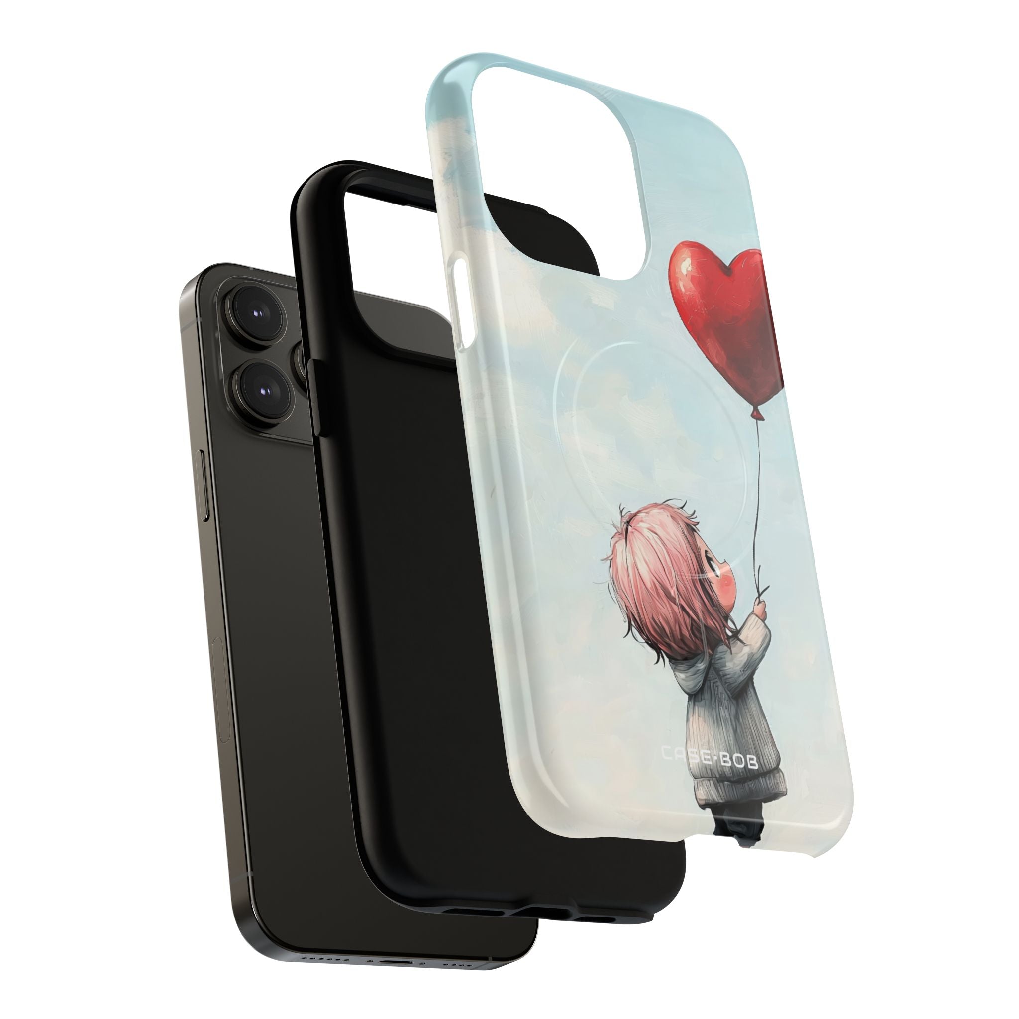 Heart Balloon Glow iPhone 14 Pro Max Case - Tough+