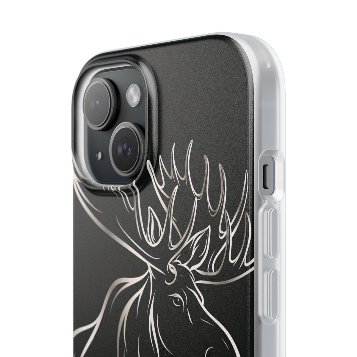 Nordic Moose Contour · Lite Phone Case for iPhone · Black