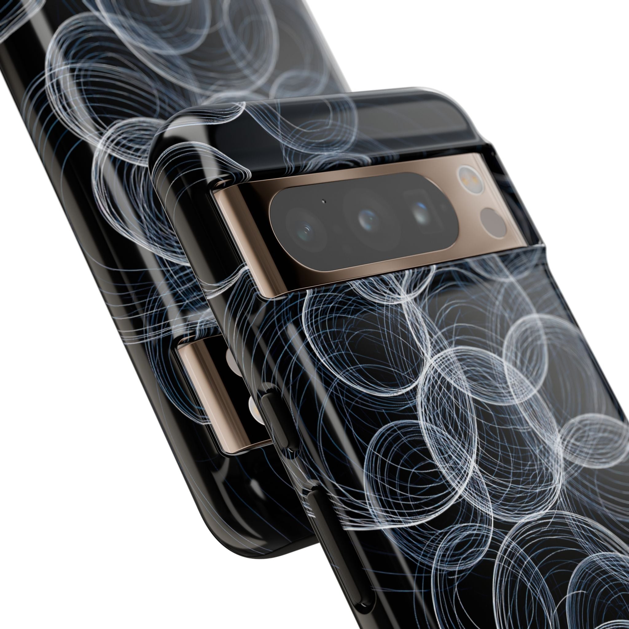 Black Tough Phone Case for Google Pixel - Frosted Ring Matrix