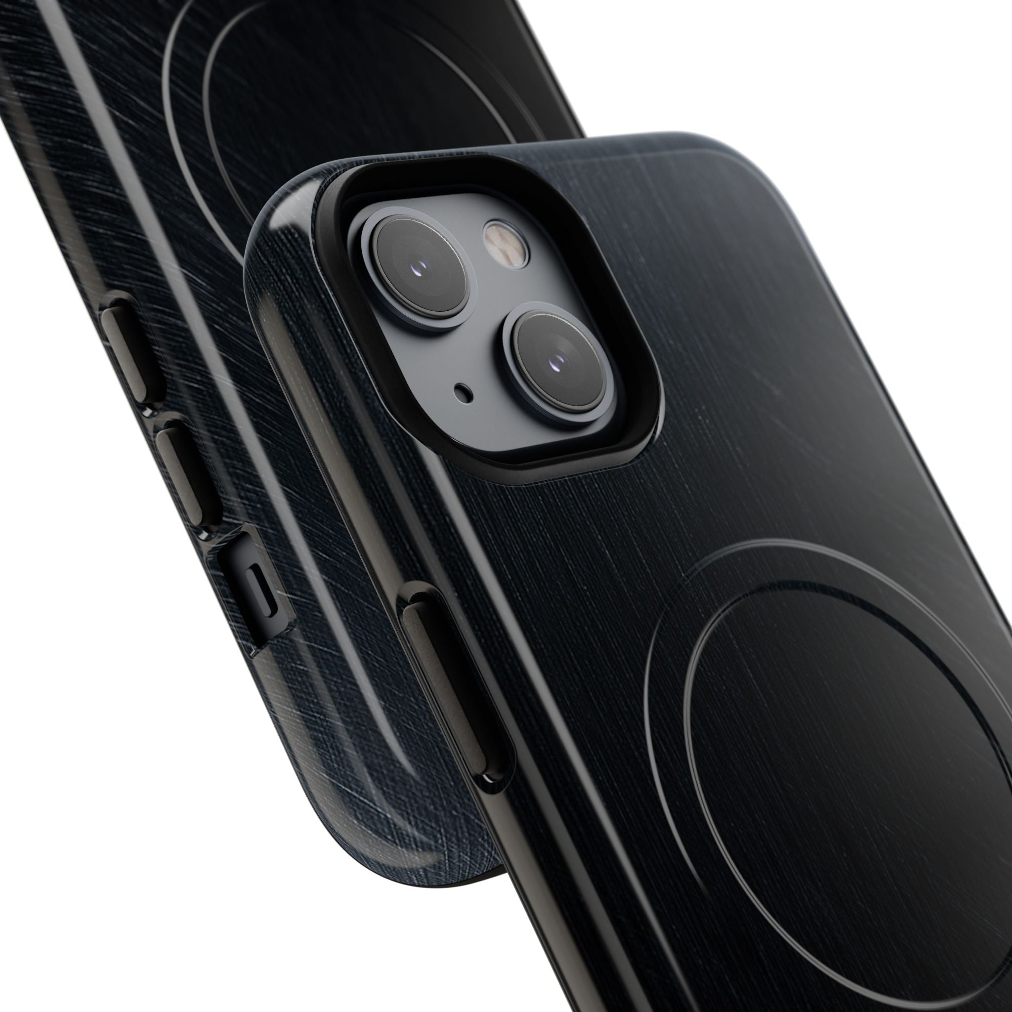Black Tough 2.0 Magsafe Phone Case for iPhone - Midnight Brushed Grain