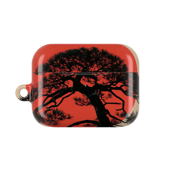 Crimson Pine Solitude · Hard Case for AirPods & AirPods Pro · Beige