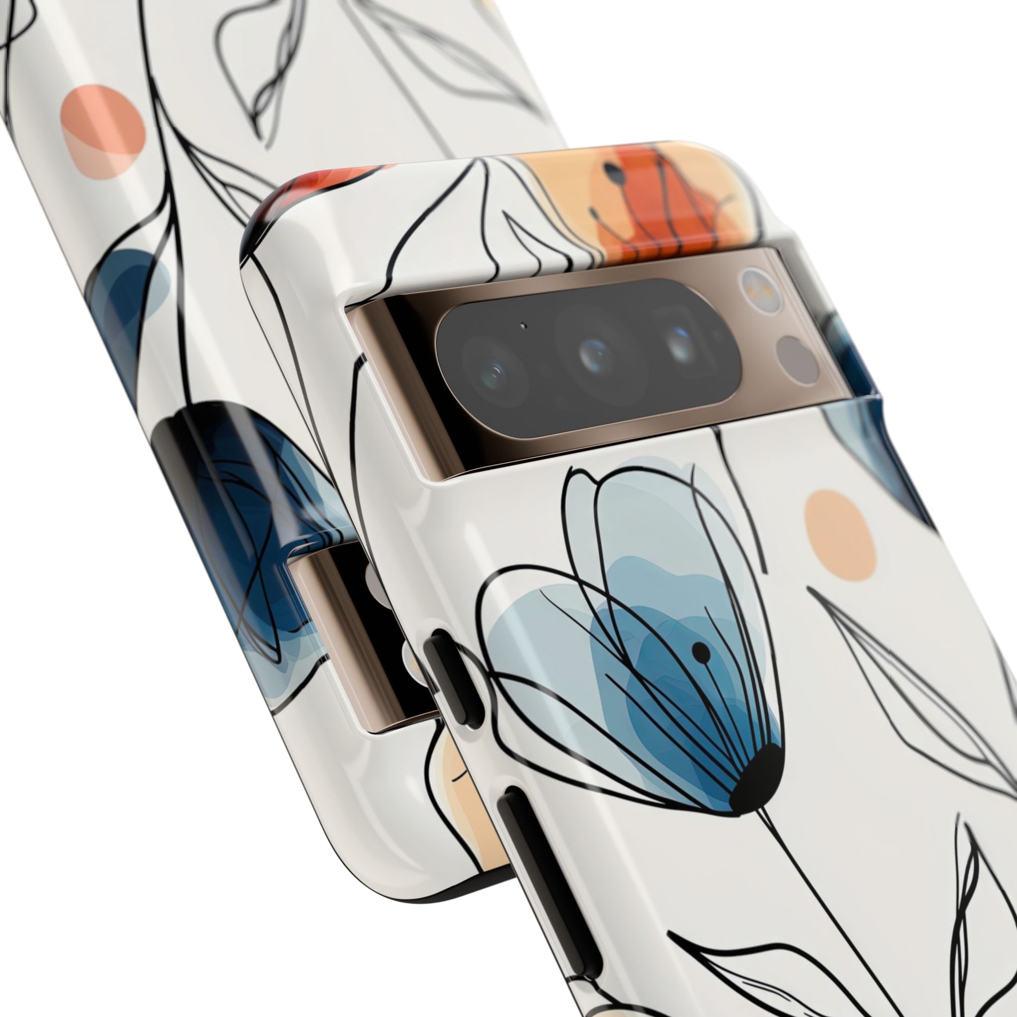 Ink Watercolor Tulips · Tough Mobilskal för Google Pixel