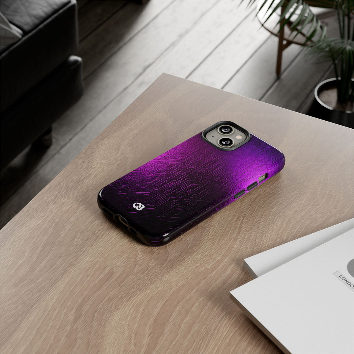 Violet Cyber Circuit · Tough Phone Case for iPhone · Purple