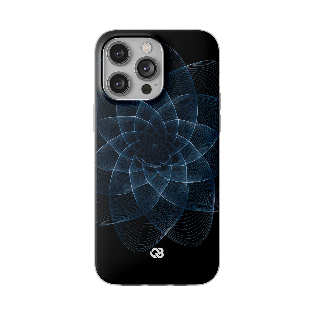 Blue Lite Phone Case for iPhone - Cobalt Geometric Bloom