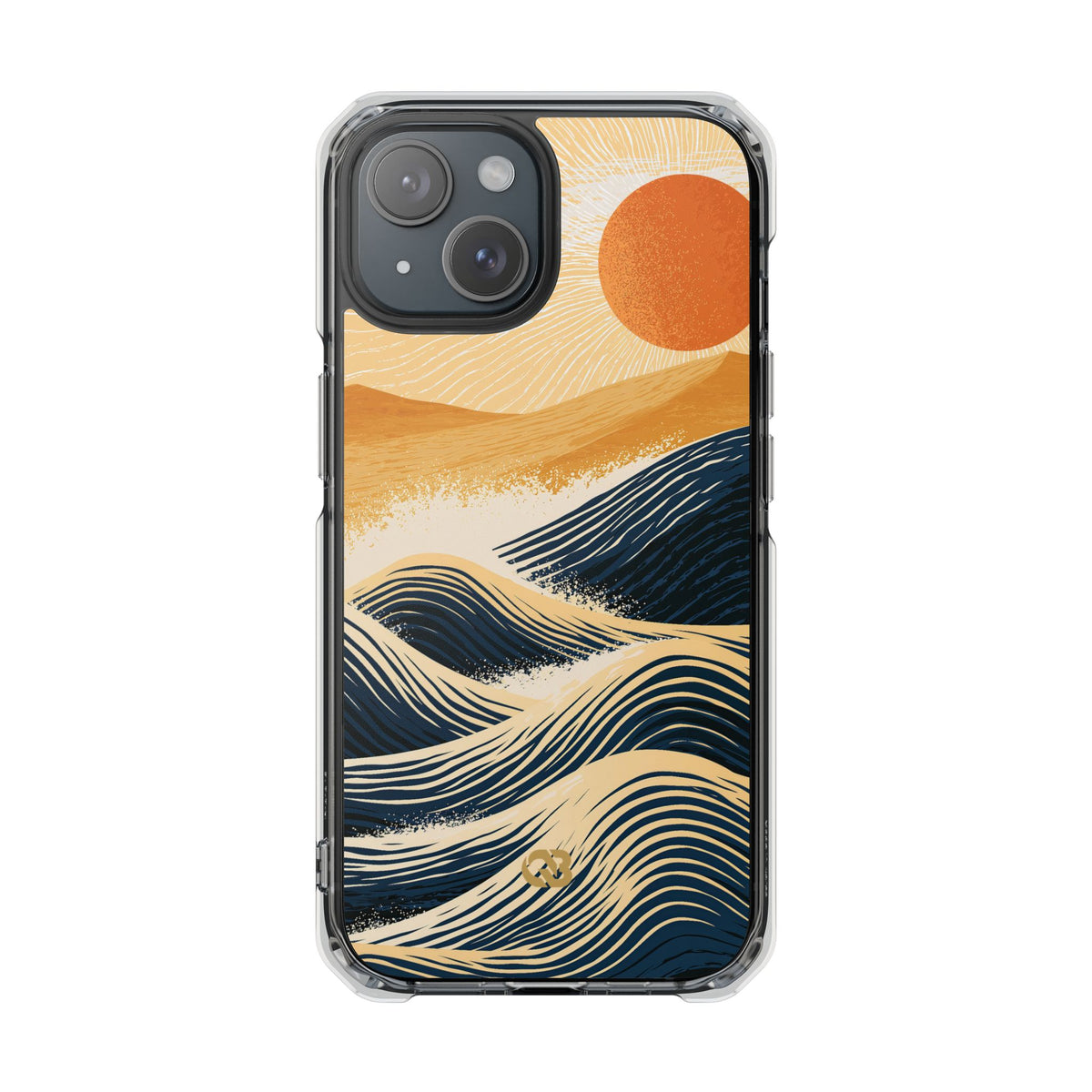 Blue Impact MagSafe Phone Case for iPhone - Kyoto Cresting Tide
