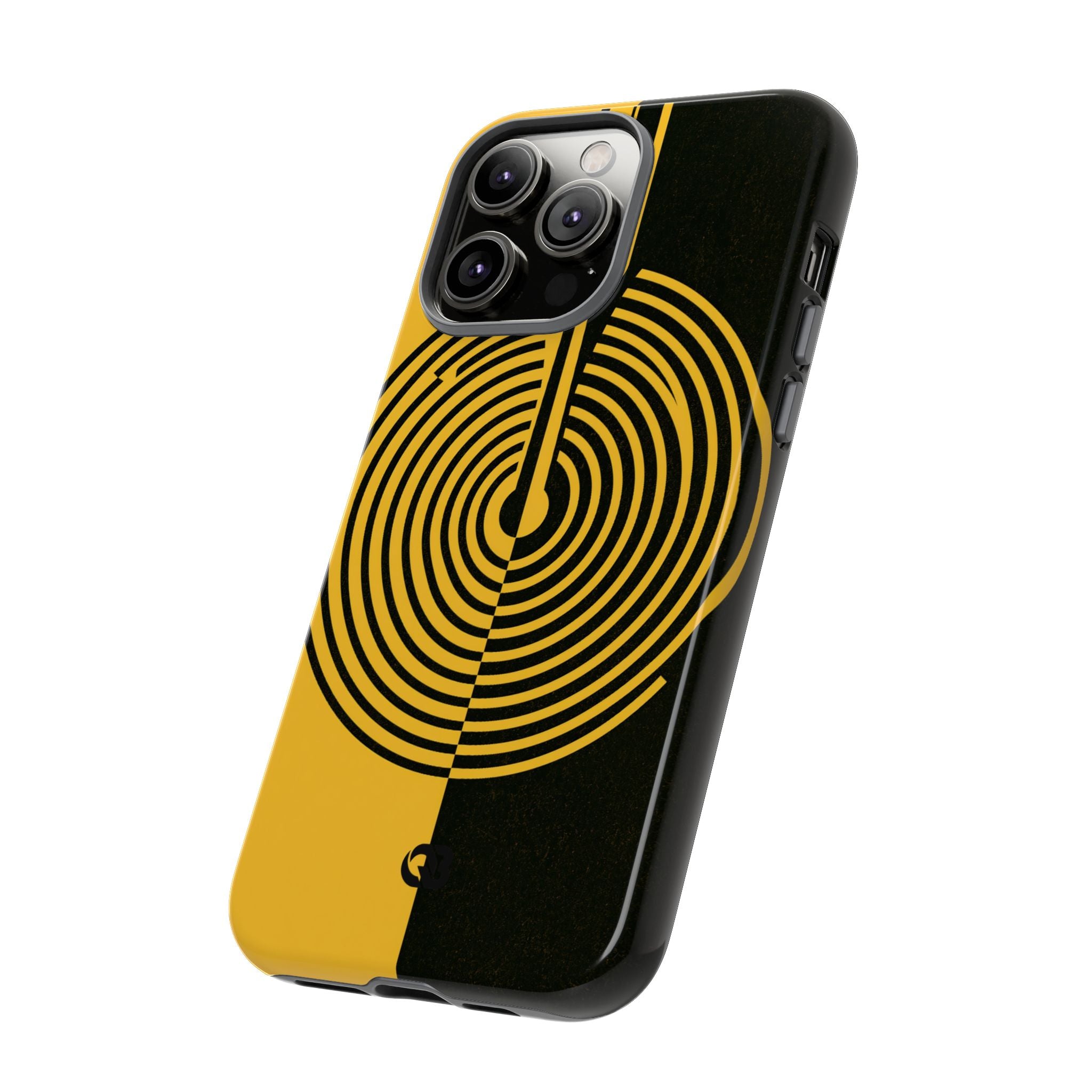 Yellow Tough Phone Case for iPhone - Voltage Sector Pulse
