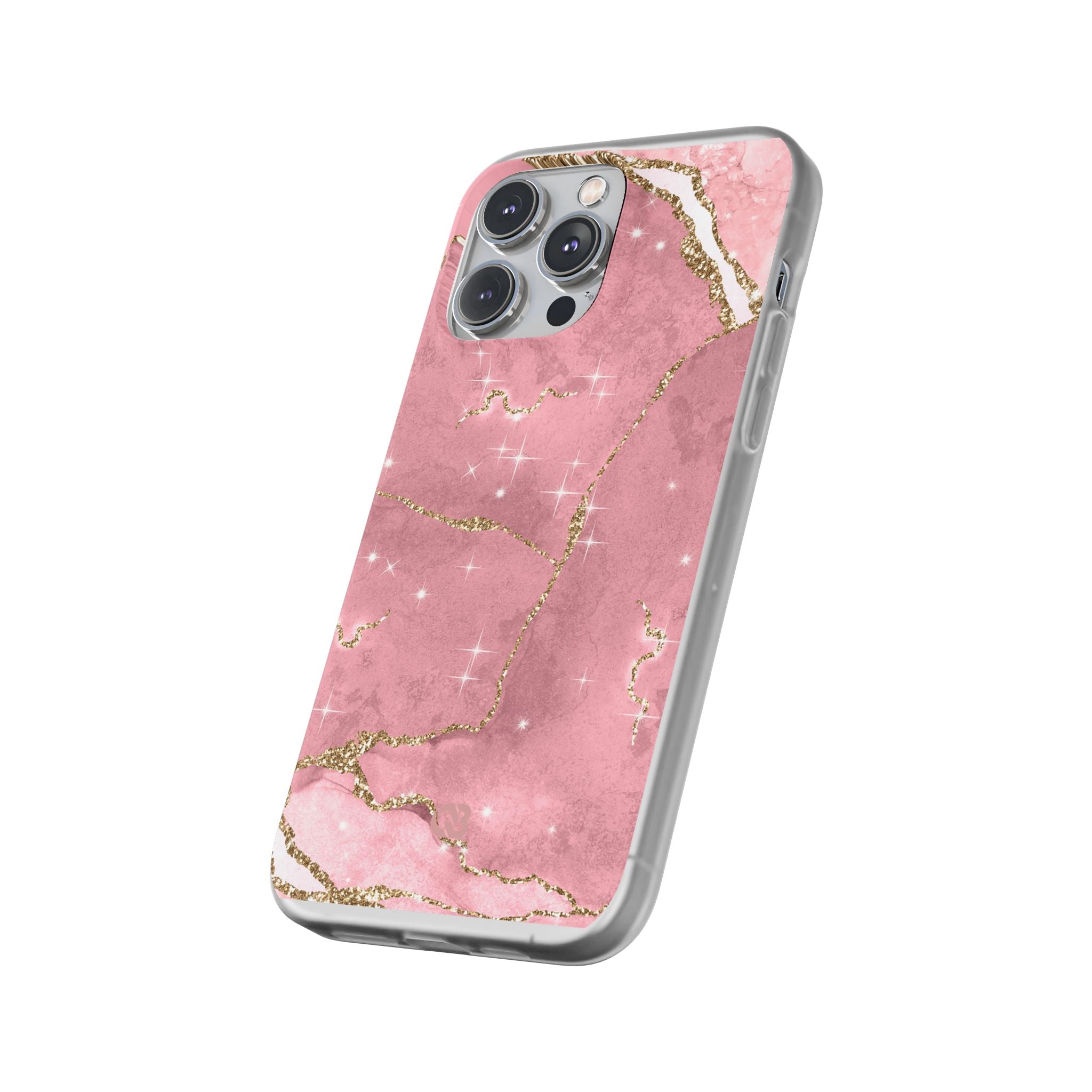 Rose Sparkle Marble · Soft Coque de téléphone pour iPhone